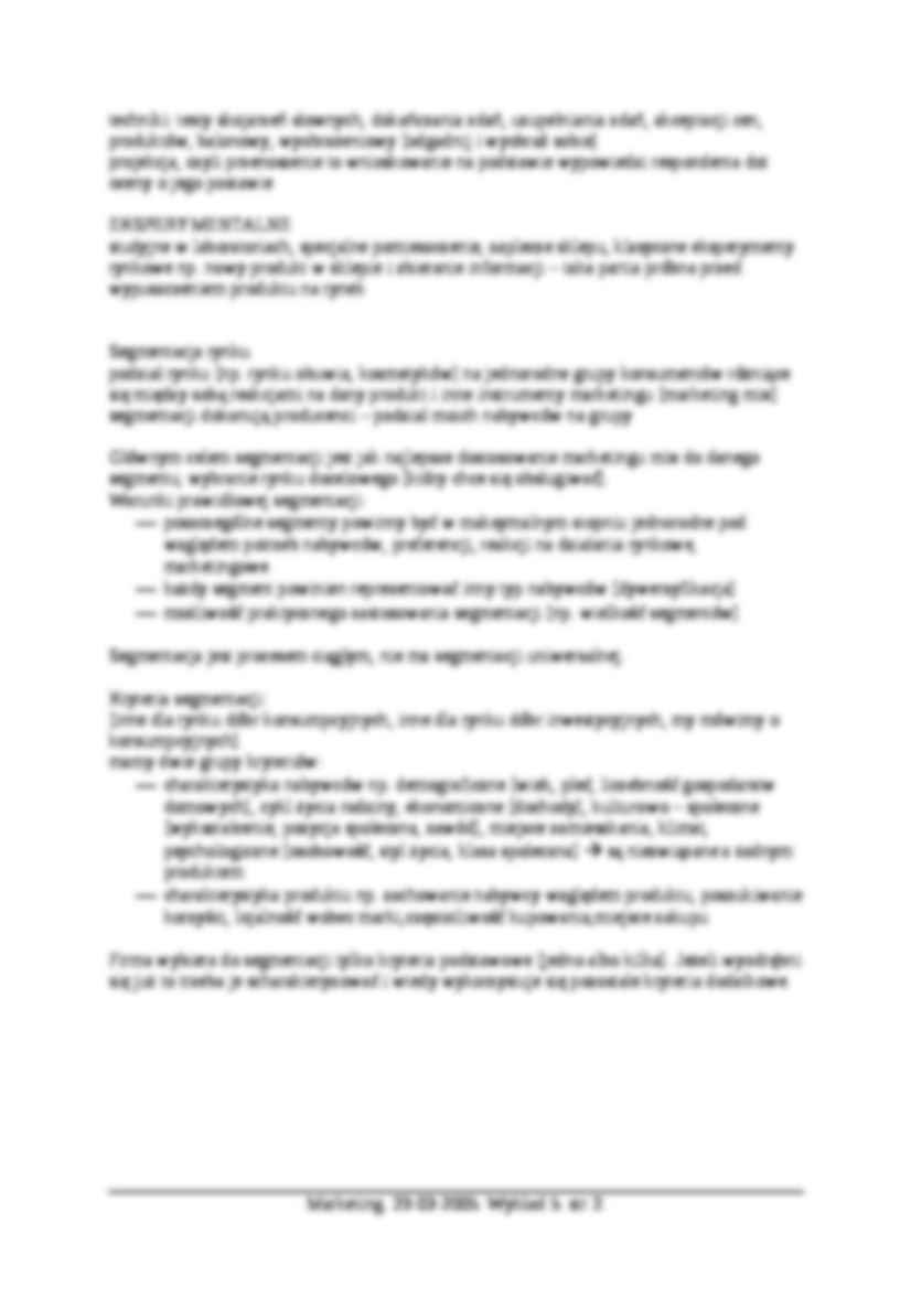 Wykład - Metody i techniki badań marketingowych - strona 2