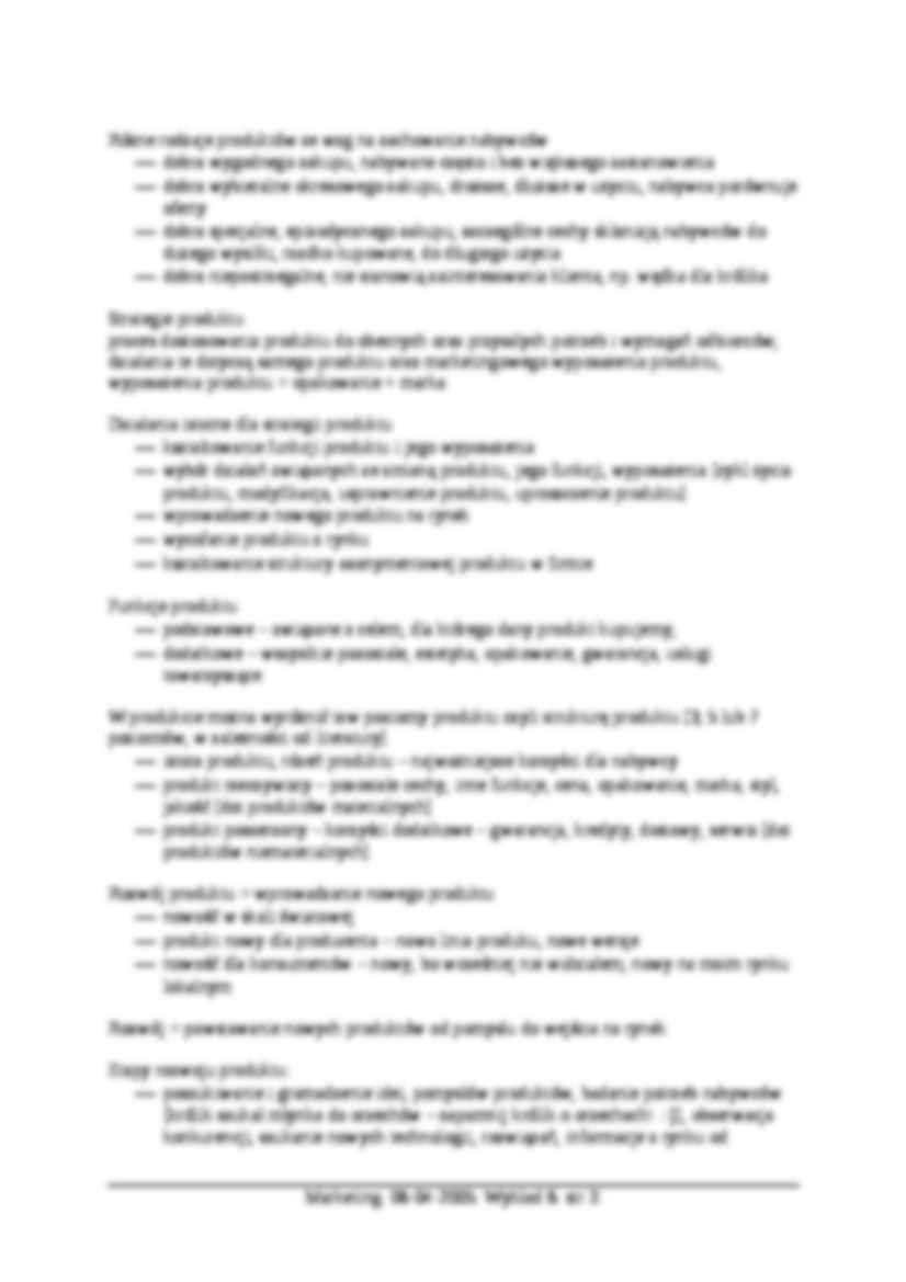 Wykład - Działania marketingowe ze względu na segmentację rynku - strona 2