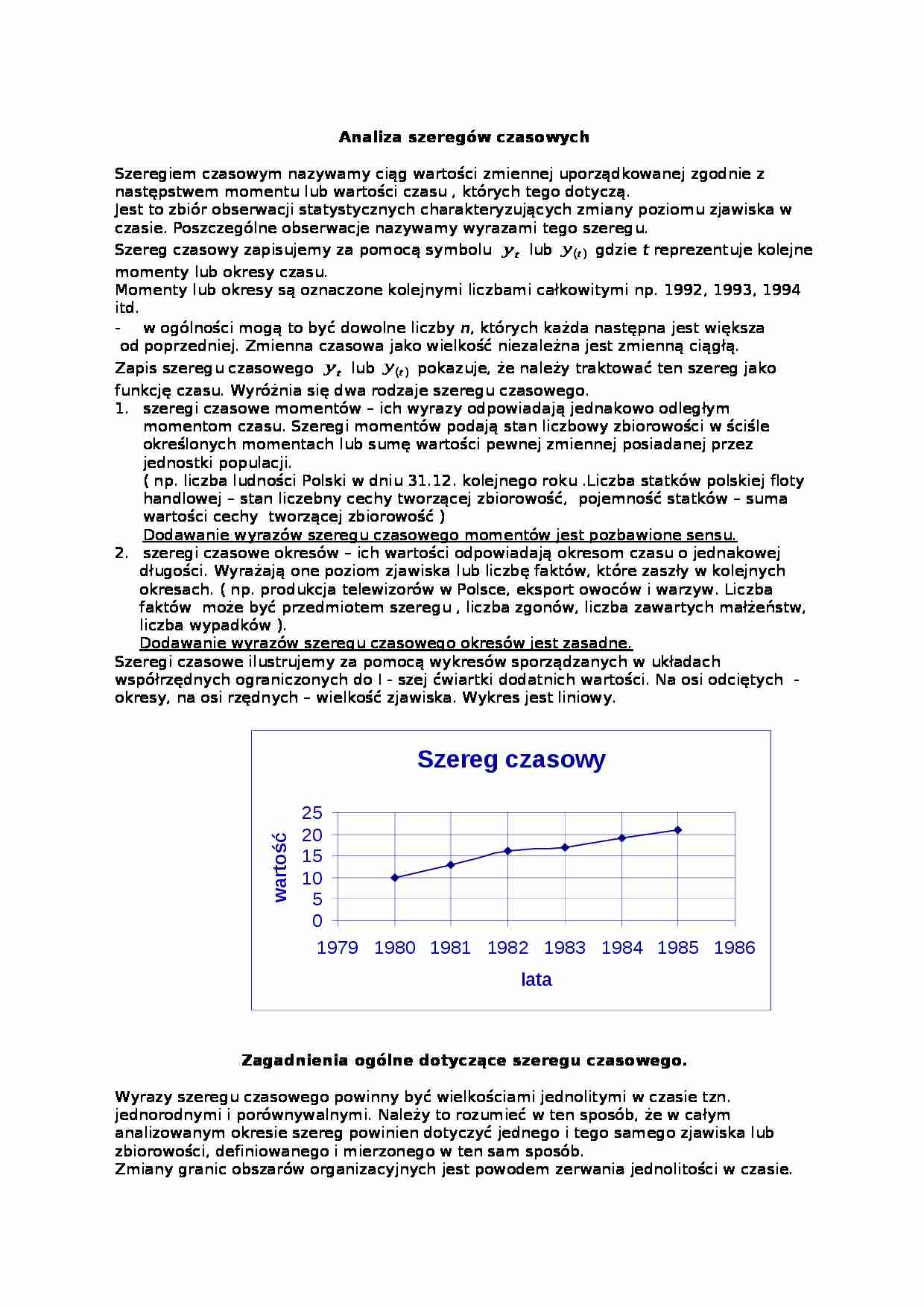 Analiza szeregów czasowych - wykład - strona 1