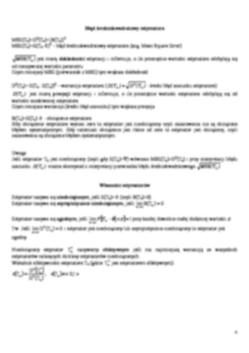 Estymacja punktowa - wykład - strona 2