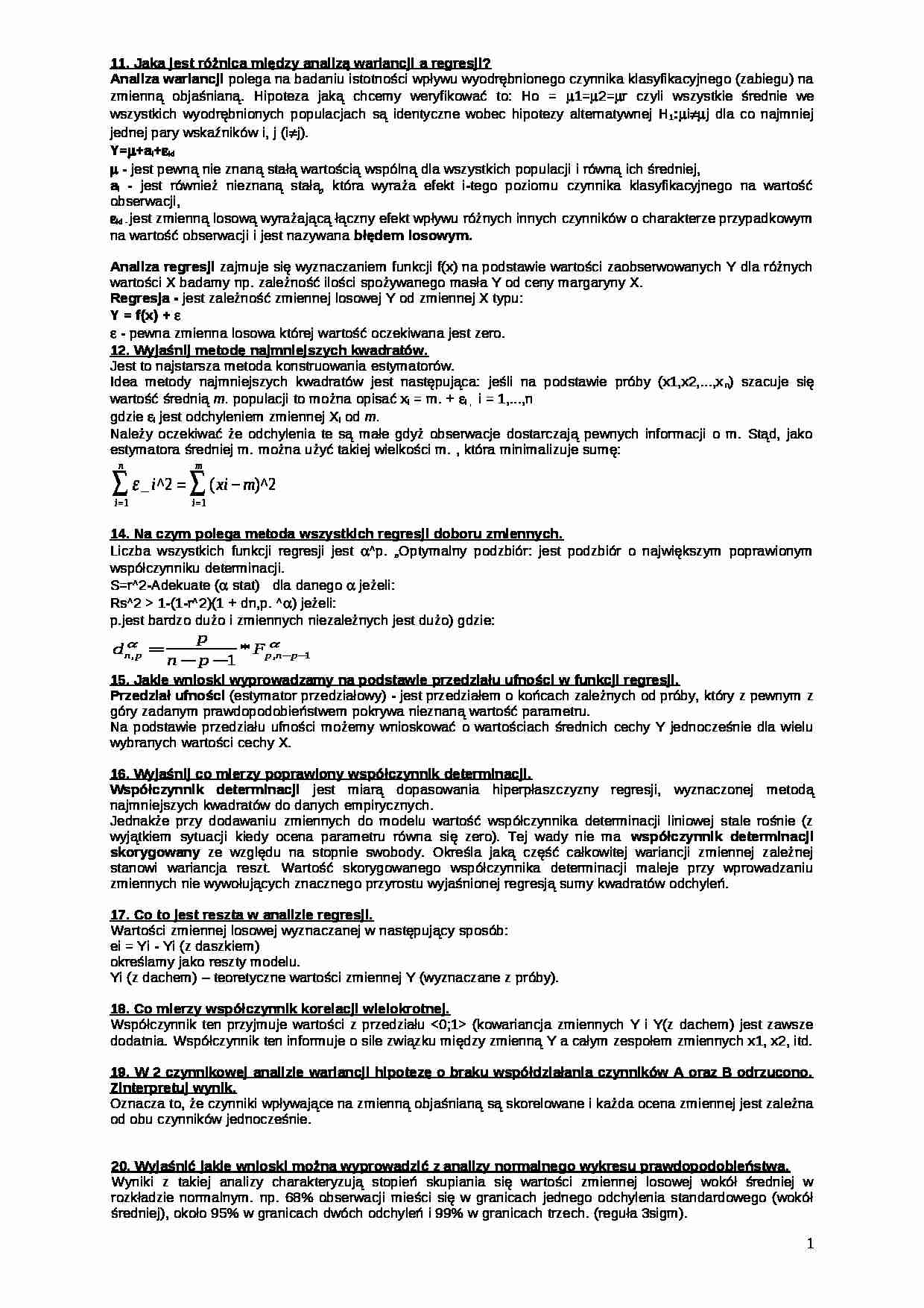 Podstawy statystyki - wykład - strona 1