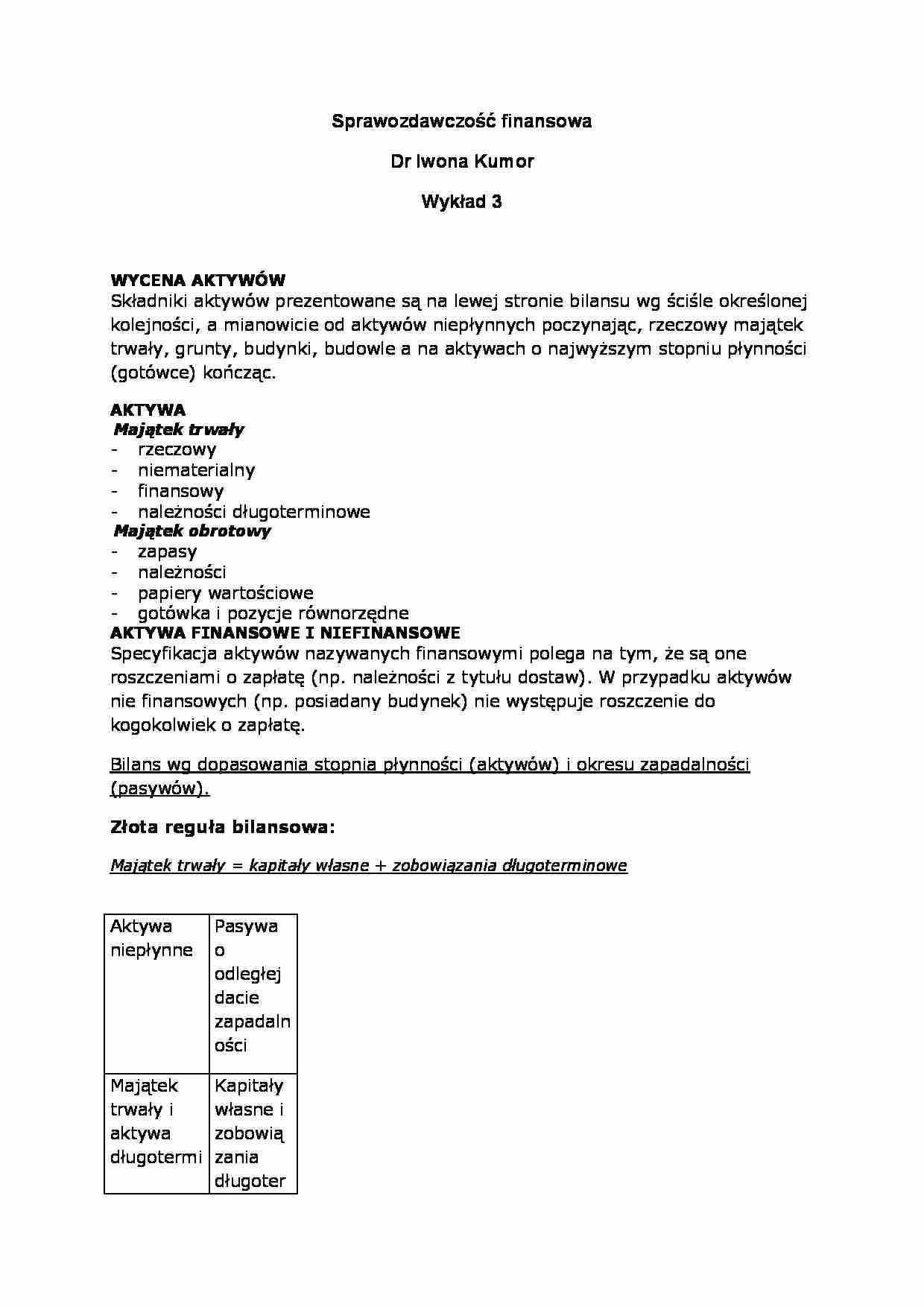 Wykład - wycena aktywów - strona 1
