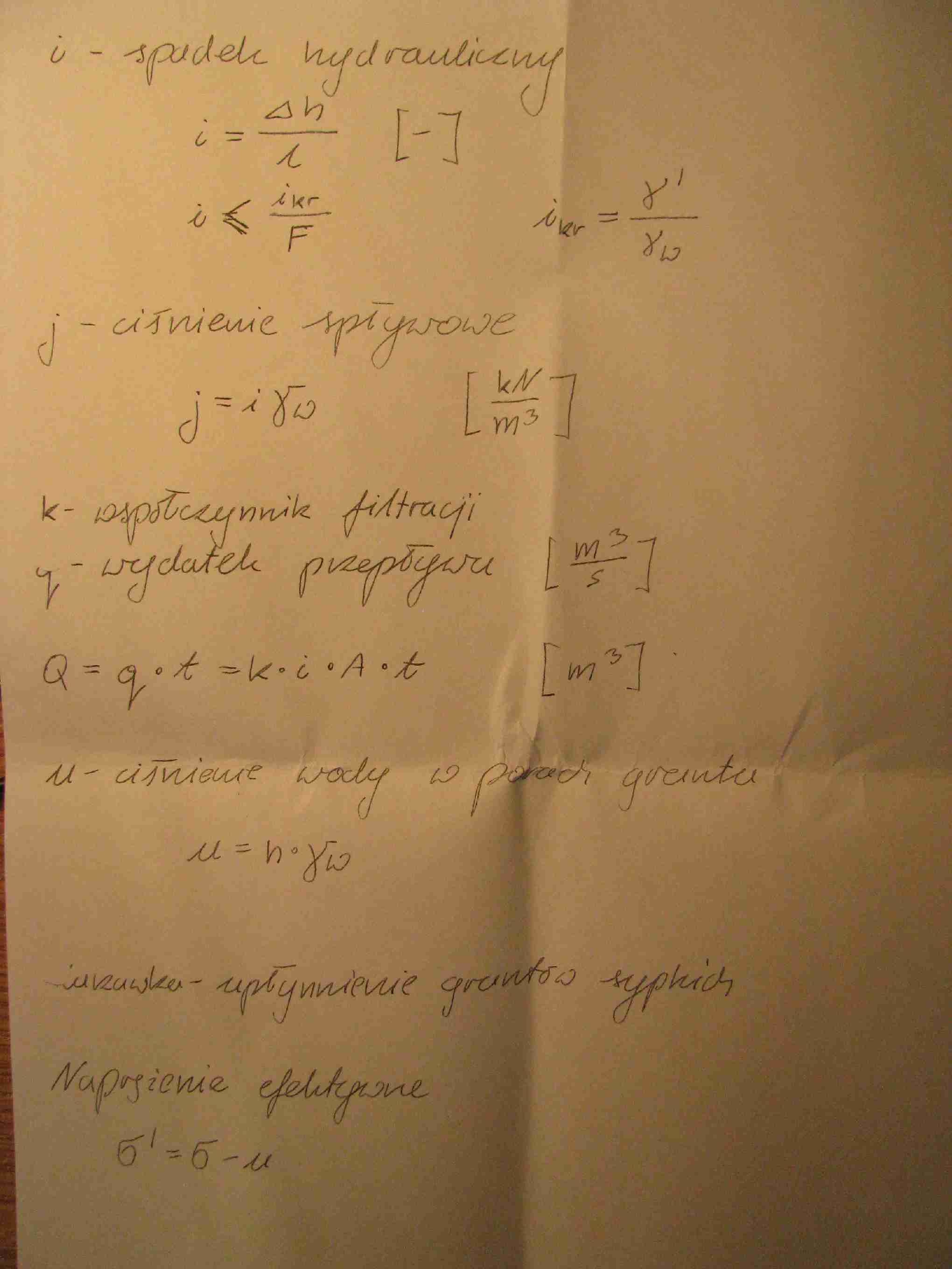 Wzory na egzamin 5, wykład - strona 1