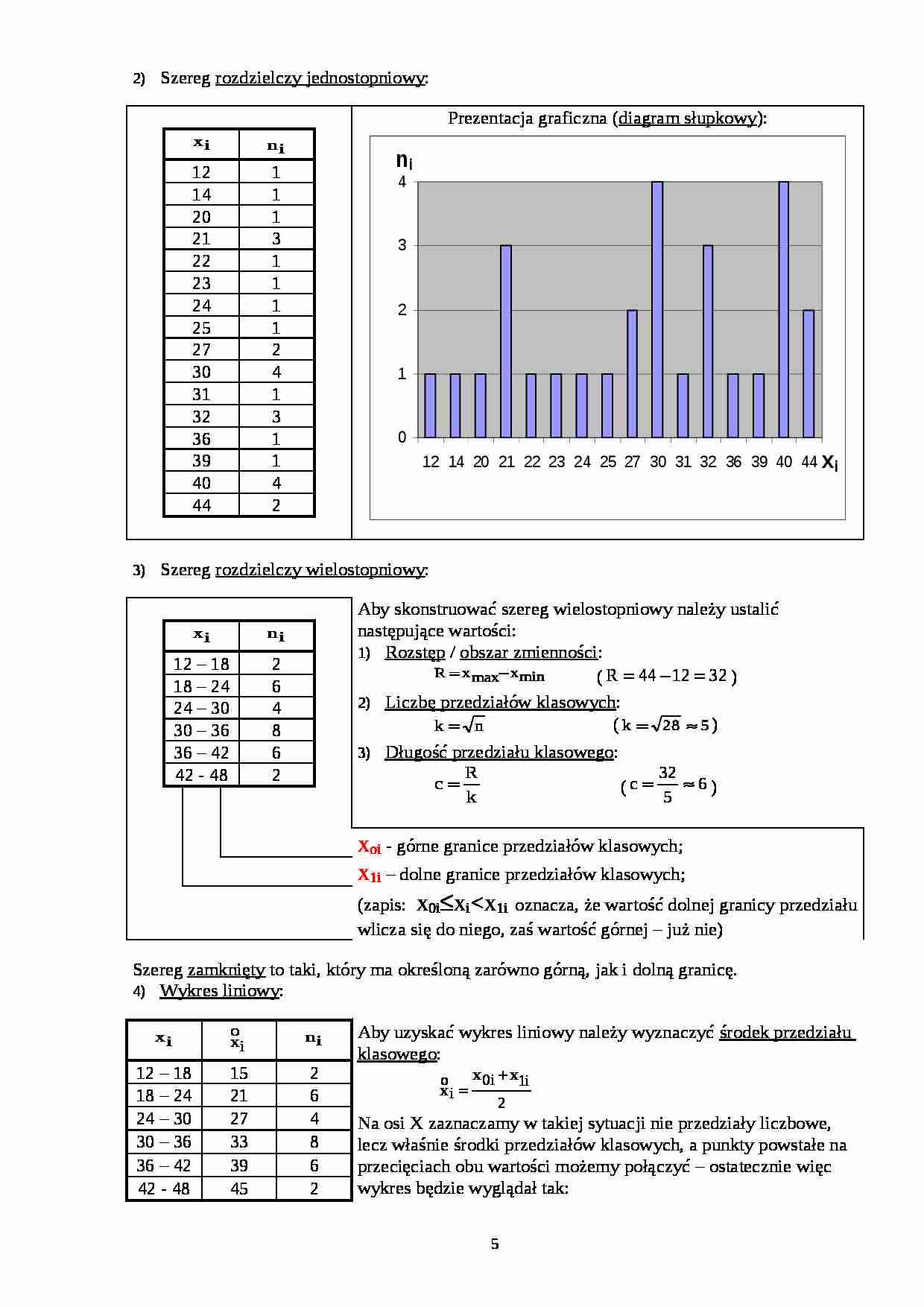 Wykład - Szereg rozdzielczy jednostopniowy - strona 1