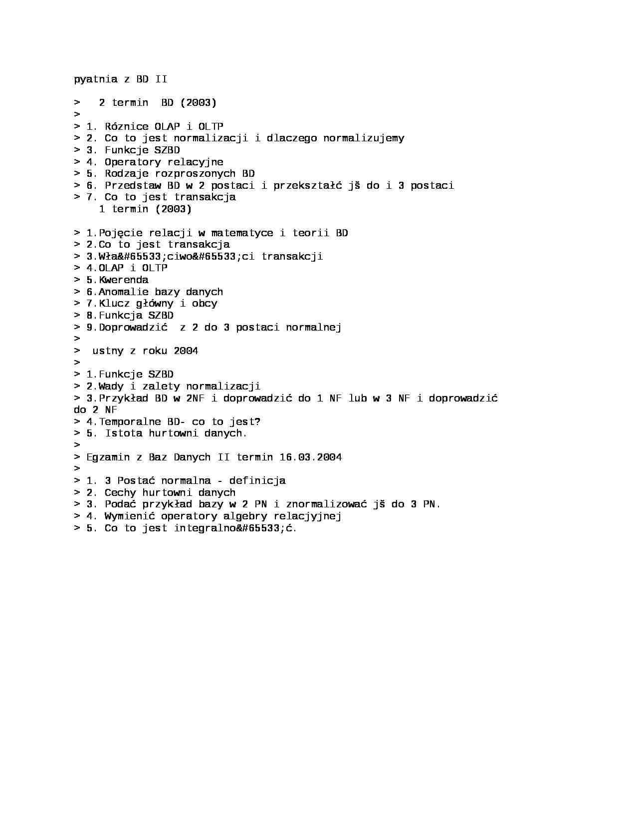 Pytania z egzaminu - strona 1
