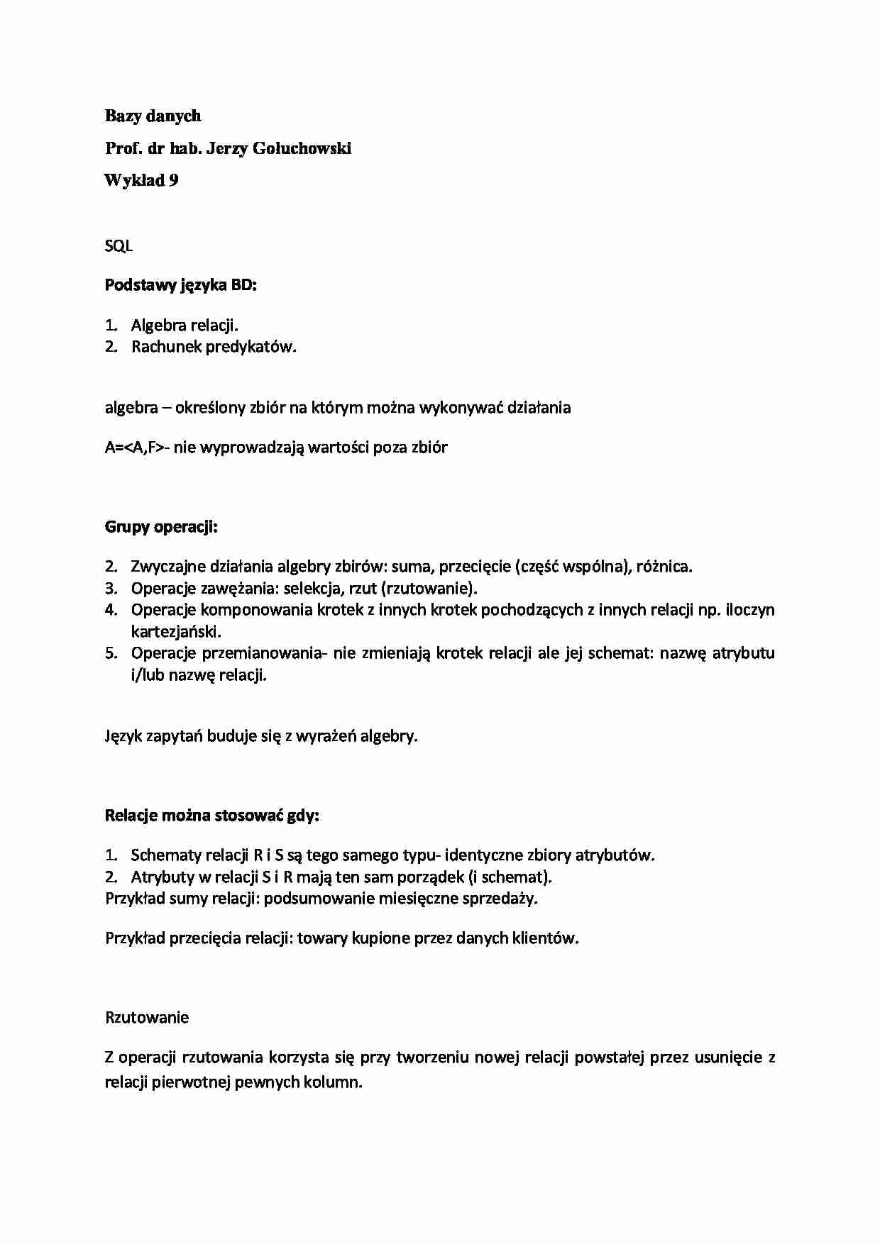 Wykład - Algebra relacji - strona 1