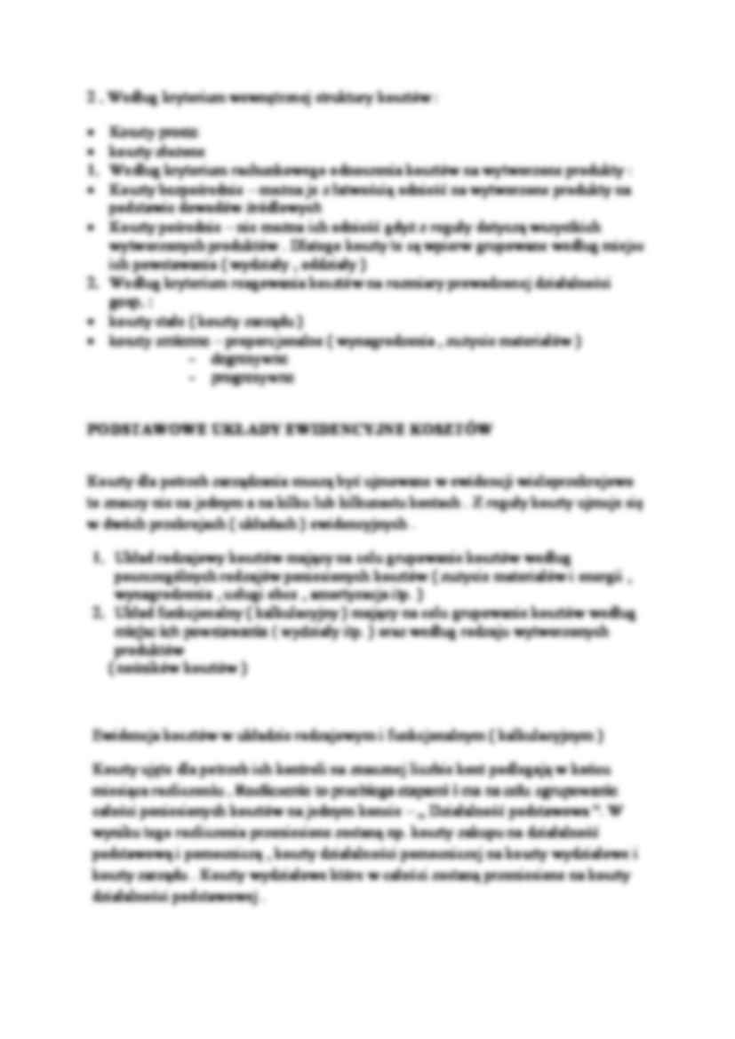 Wykład - Ewidencja kosztów działalności - strona 2