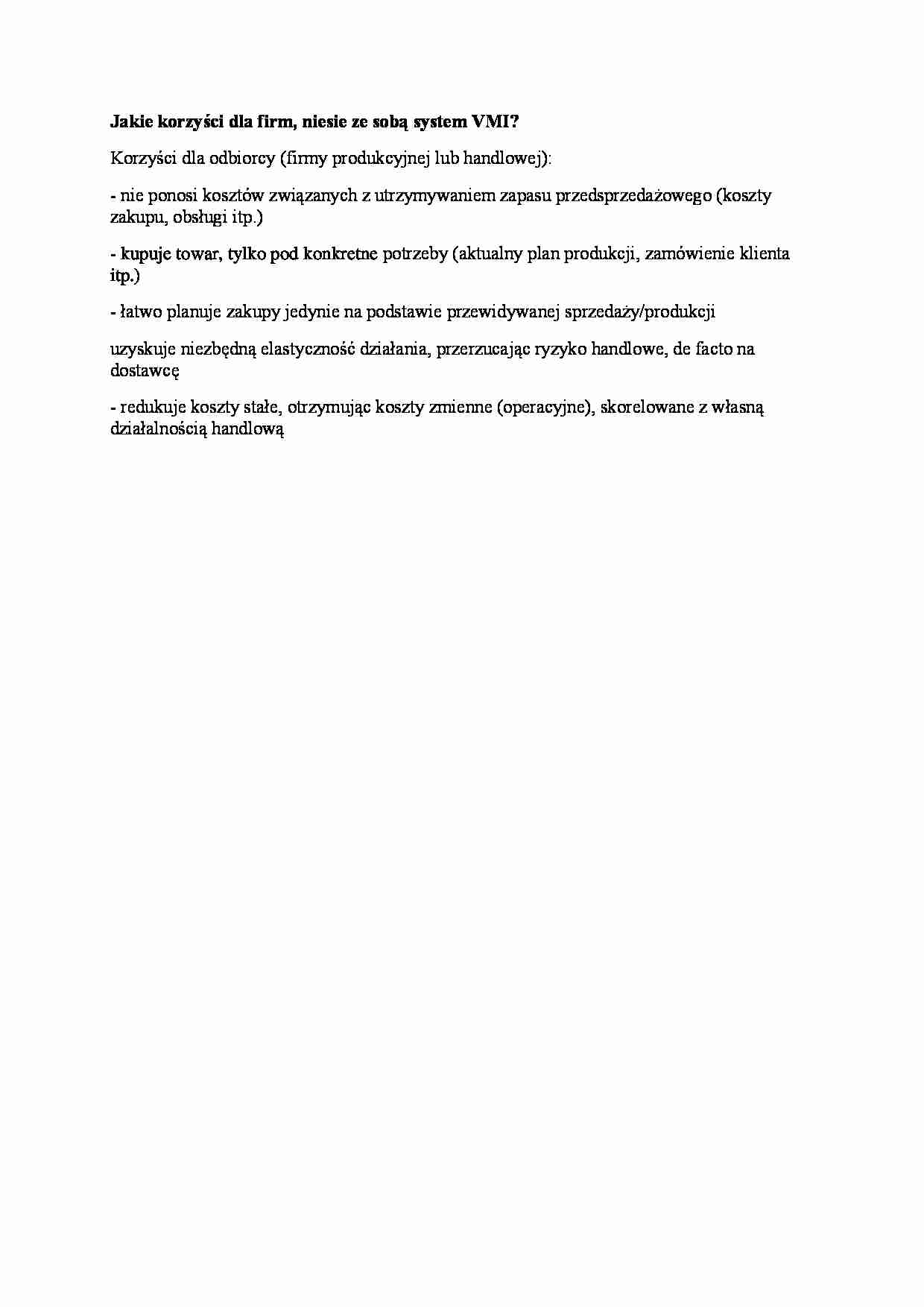 Jakie korzyści dla firm- opracowanie - strona 1