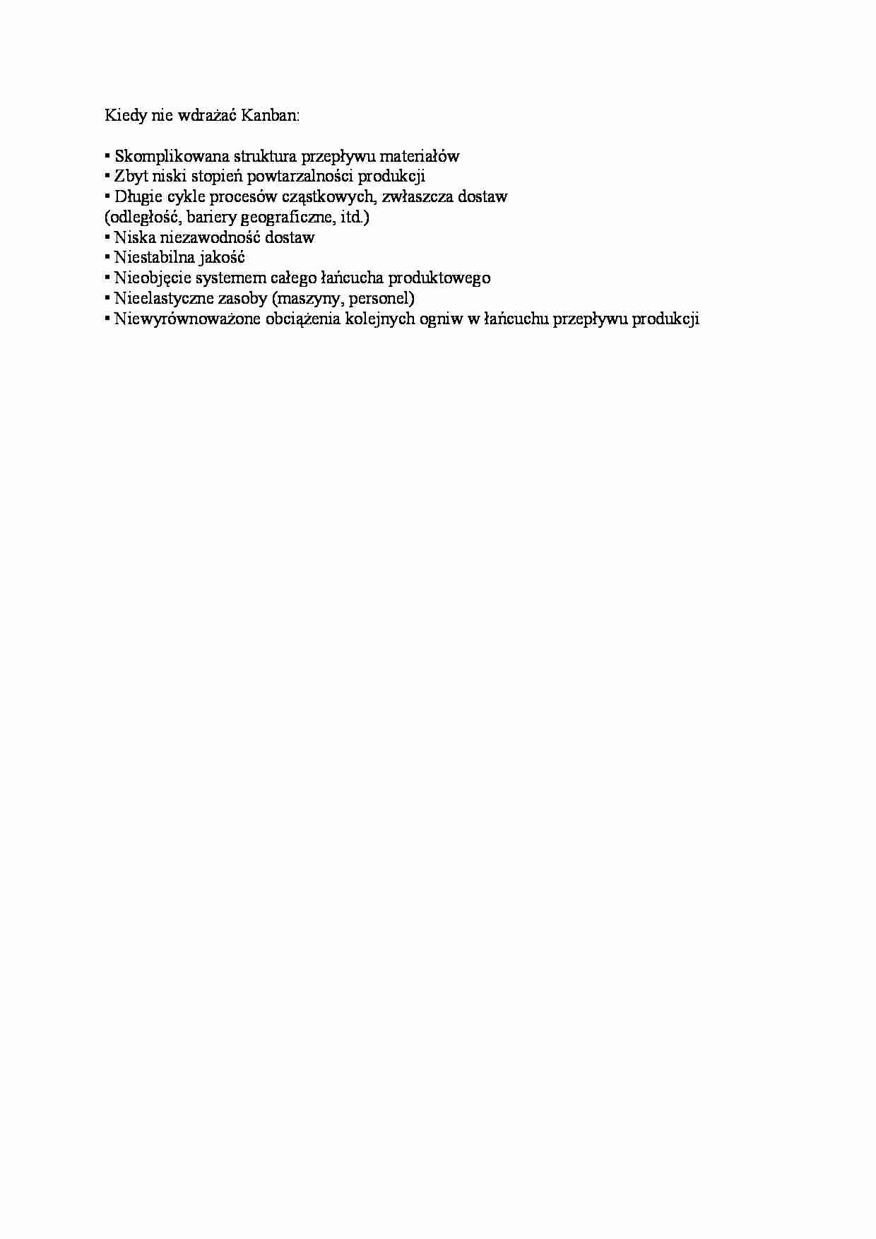 Kiedy nie wdrażać Kanban - wykład - strona 1
