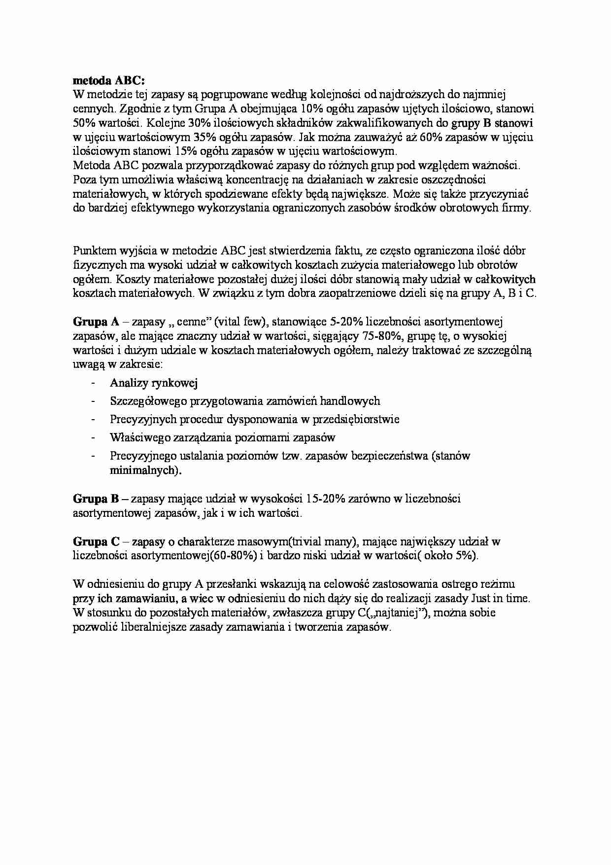 metoda ABC - wykład - strona 1