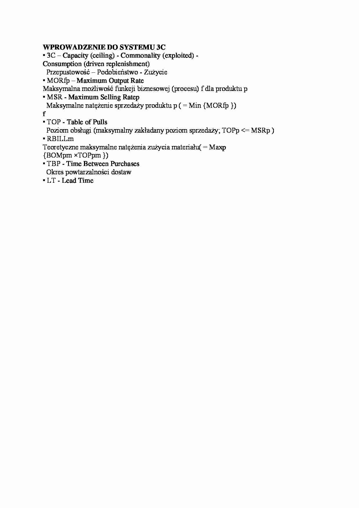 Wprowadzenie do systemu 3C- opracowanie - strona 1