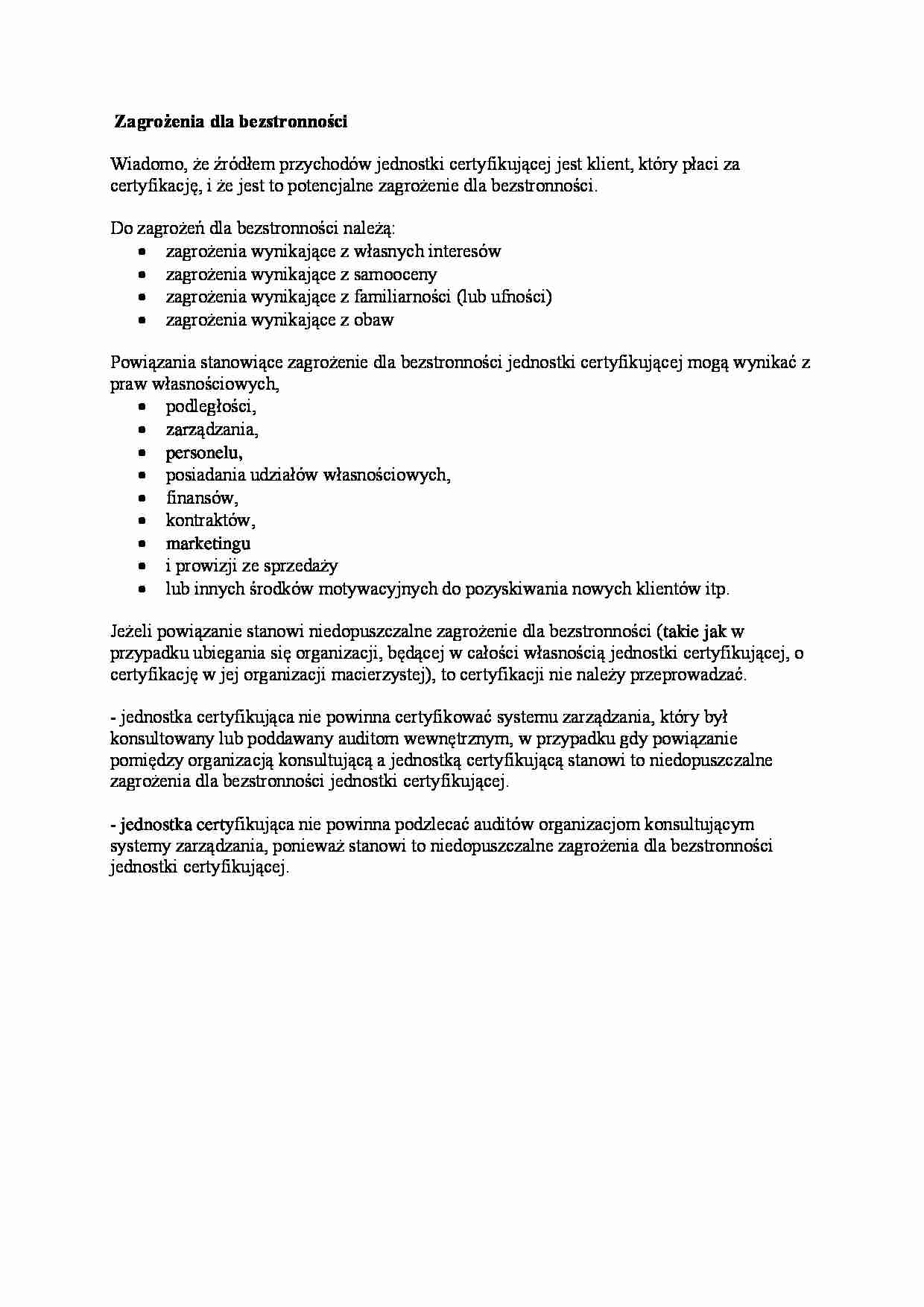 Zagrożenia dla bezstronności - strona 1