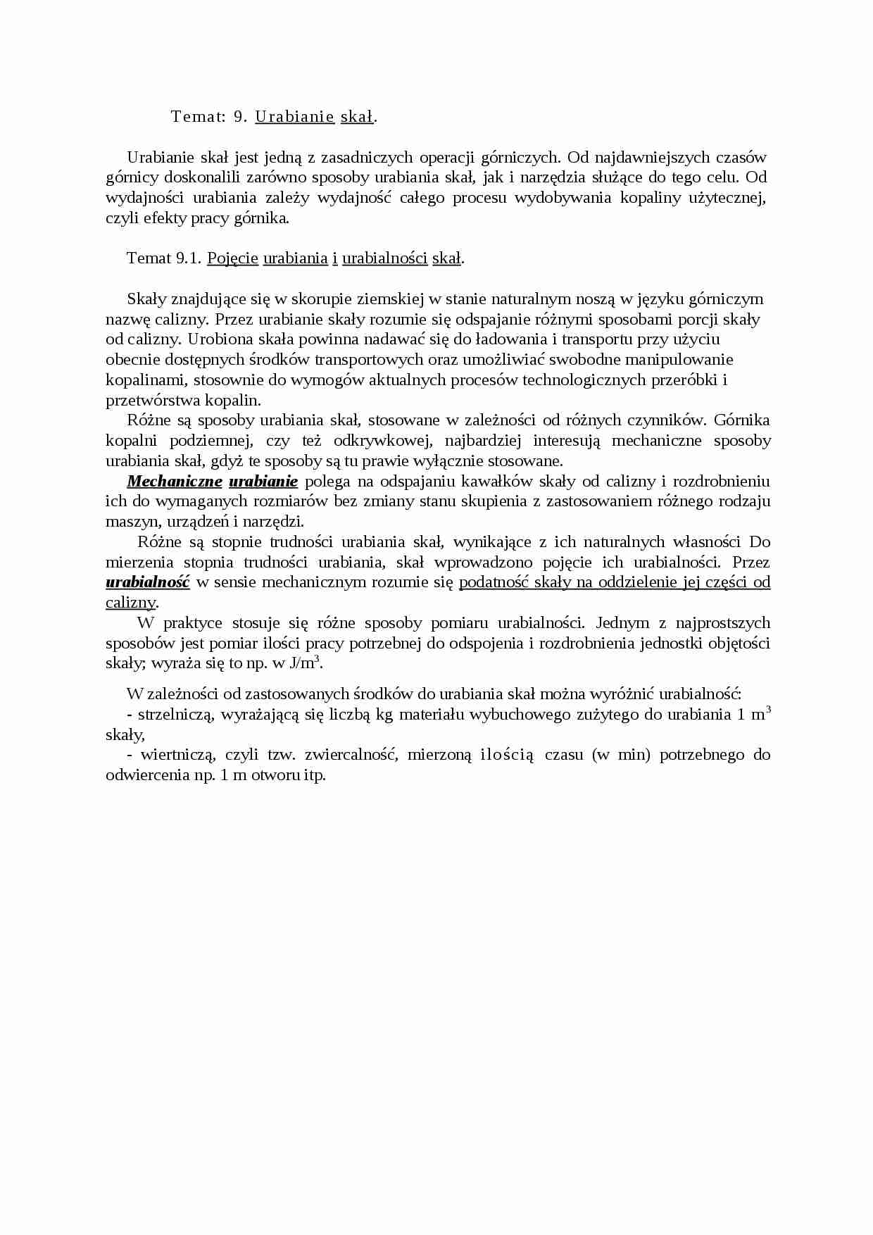 Urabianie skał - wykład - strona 1