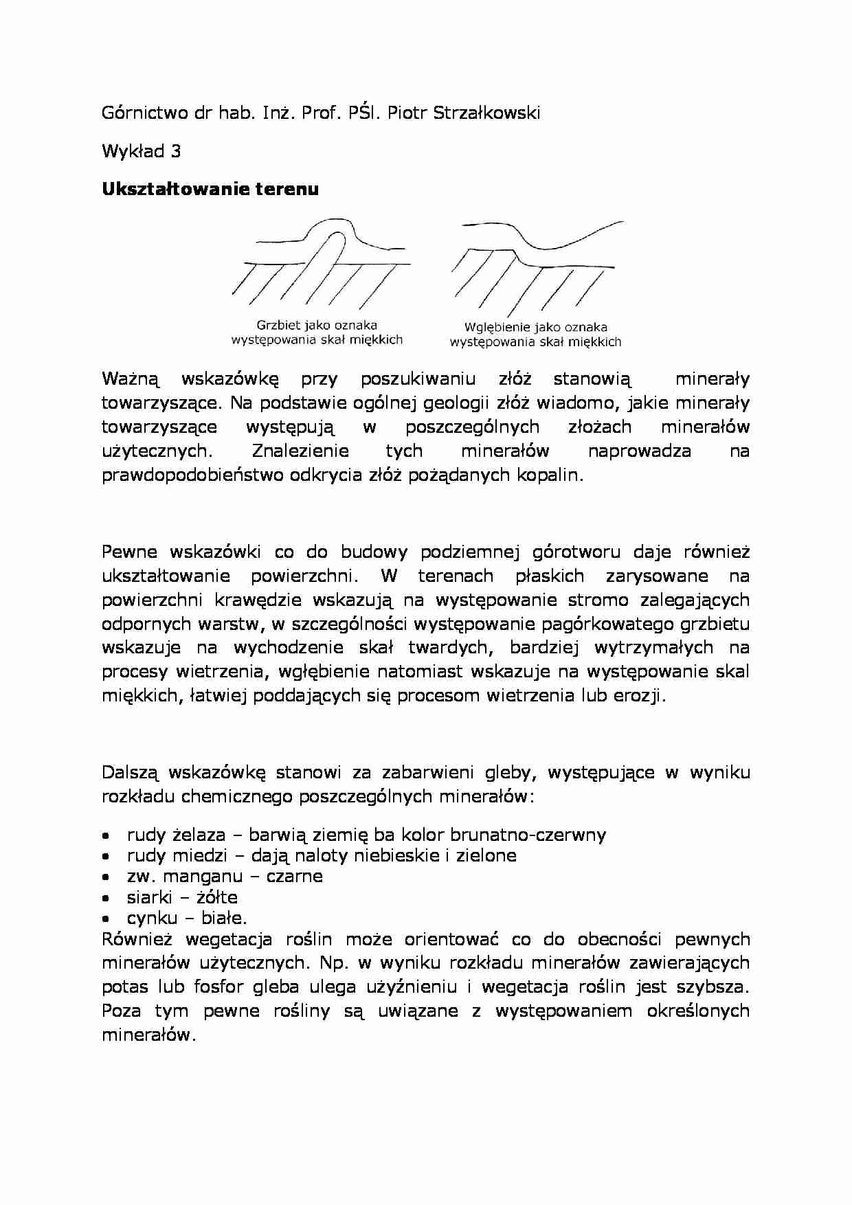 Wykład - Ukształtowanie terenu - strona 1