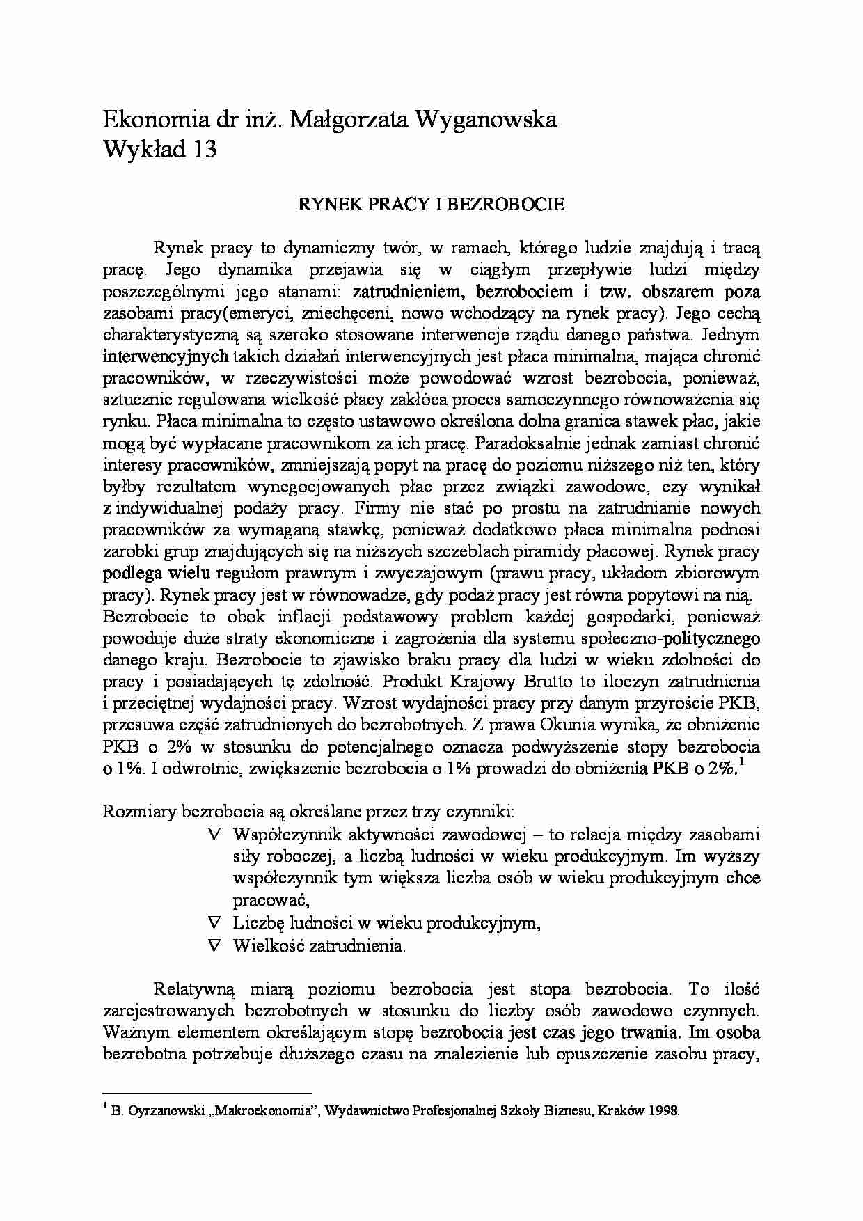 Rynek pracy i bezrobocie - strona 1
