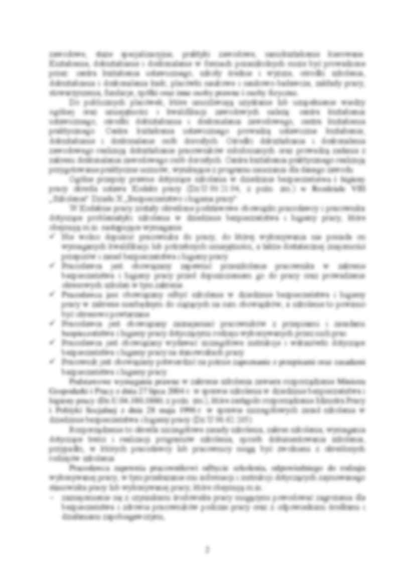 Wykład - Szkolenia w dziedzinie bezpieczeństwa i higieny pracy - strona 2