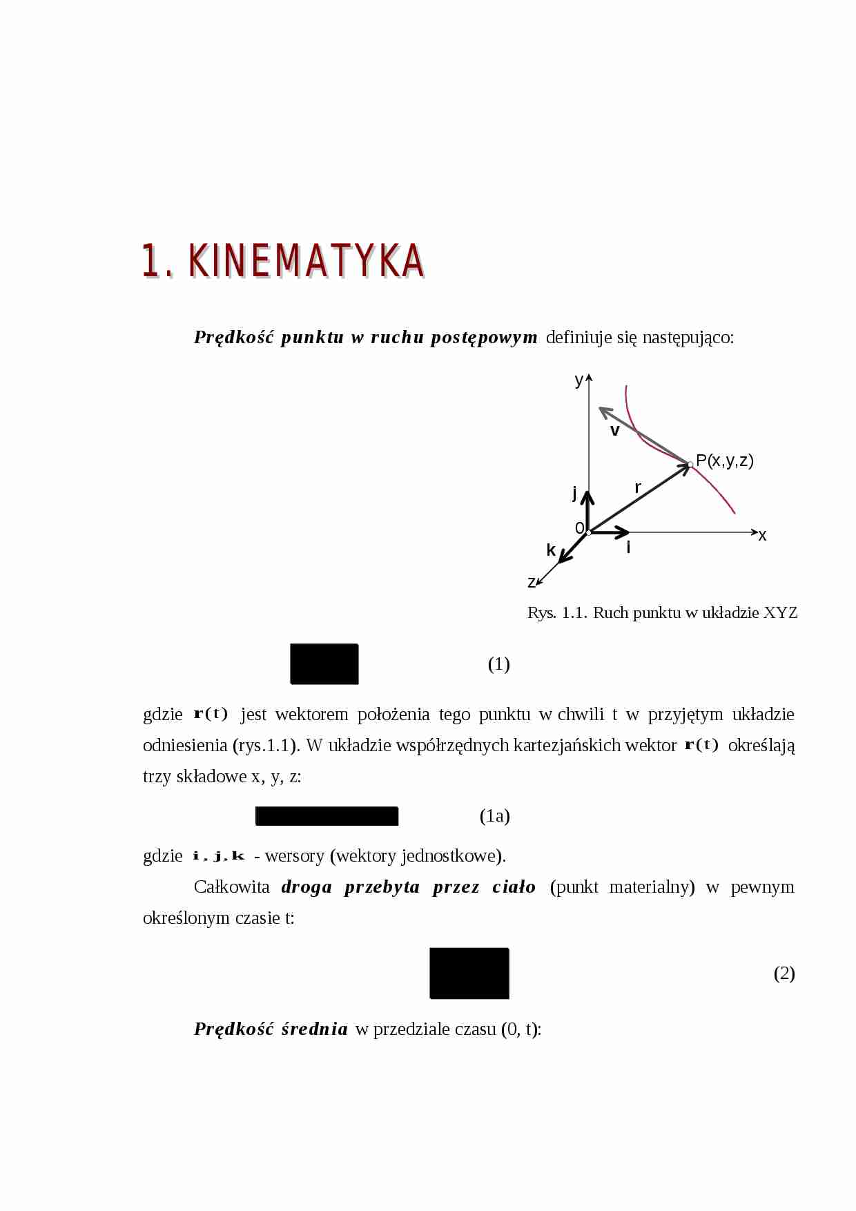 Kinematyka - wykład - strona 1