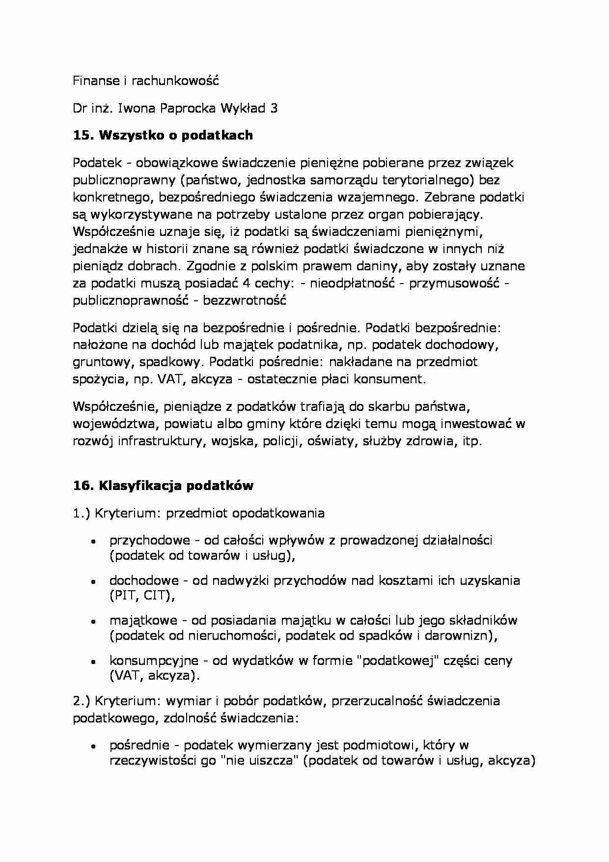 Wykład - Wszystko o podatkach - strona 1