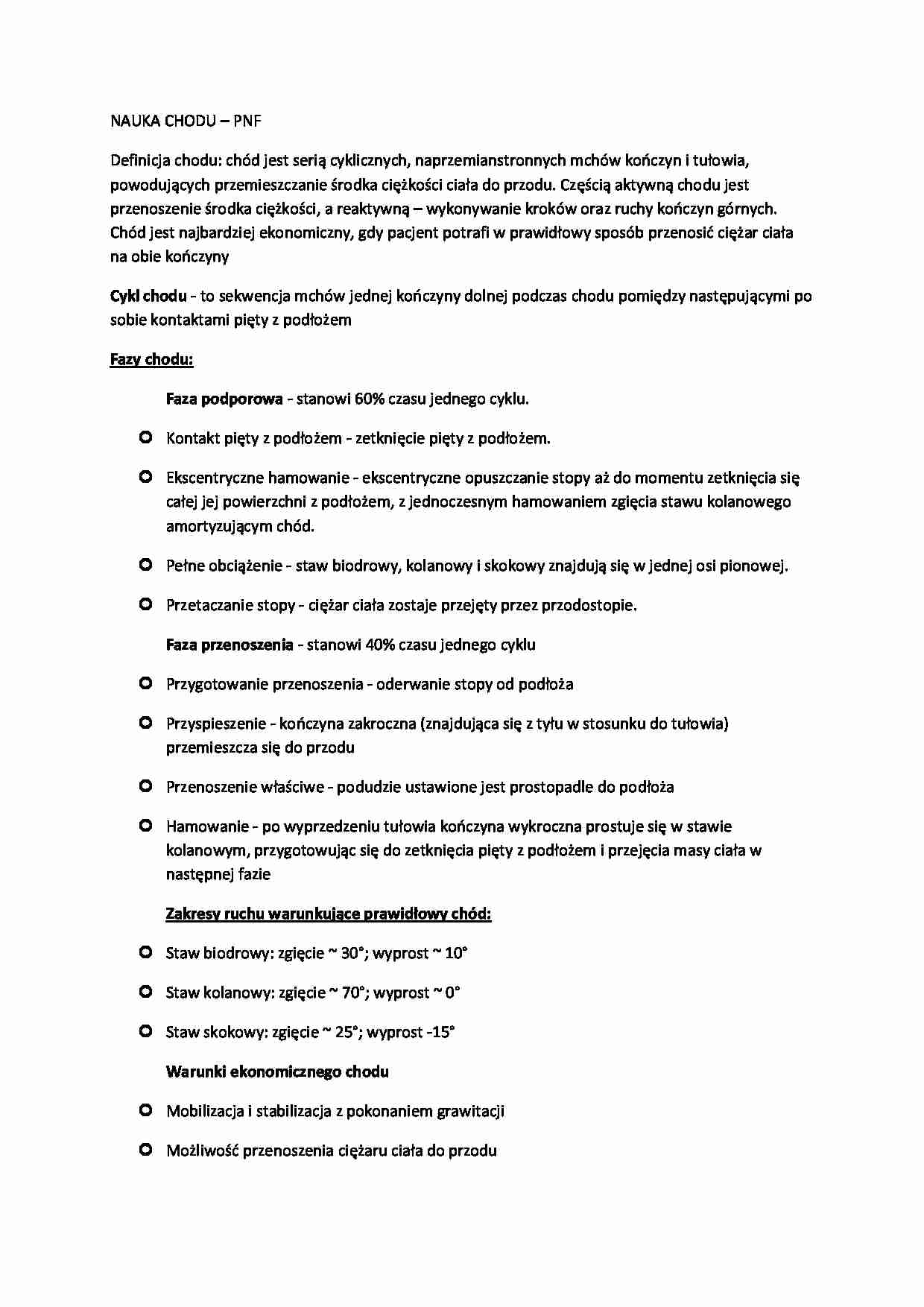 Nauka chodu PNF - strona 1