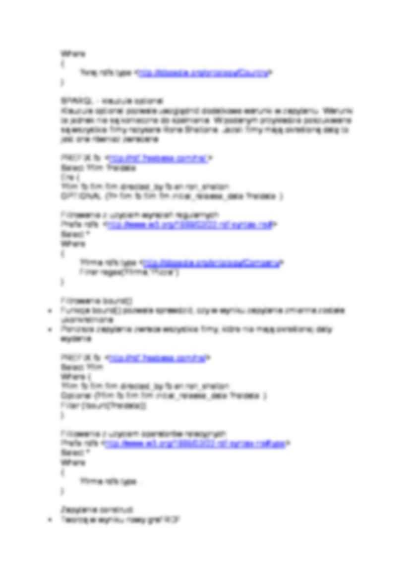 Wykład - Język zapytań SPARQL - strona 2