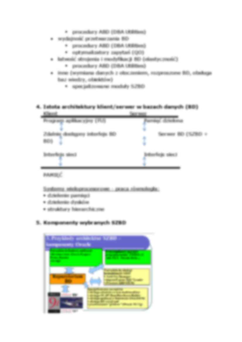 Wykład - Poziomy odwzorowania architektury SBD (ANSI SPARC) - strona 2