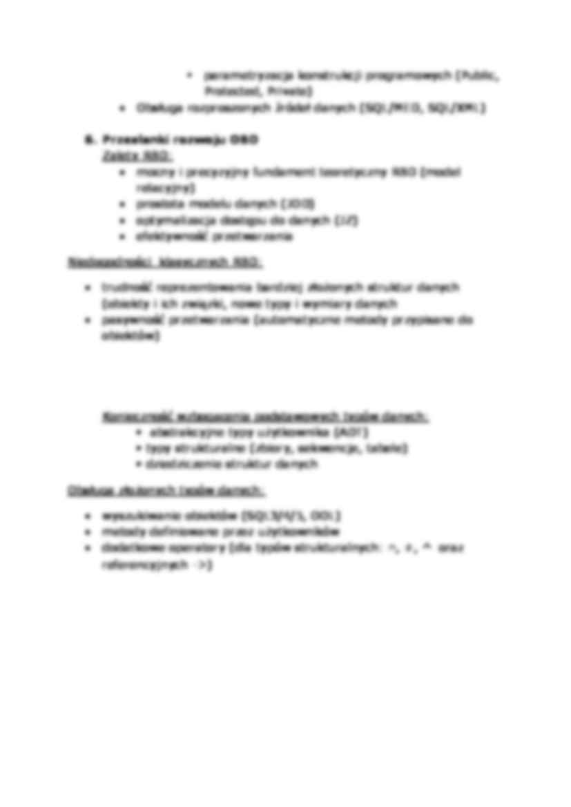 Wykład - Kryteria różnicowania współczesnych BD - strona 3