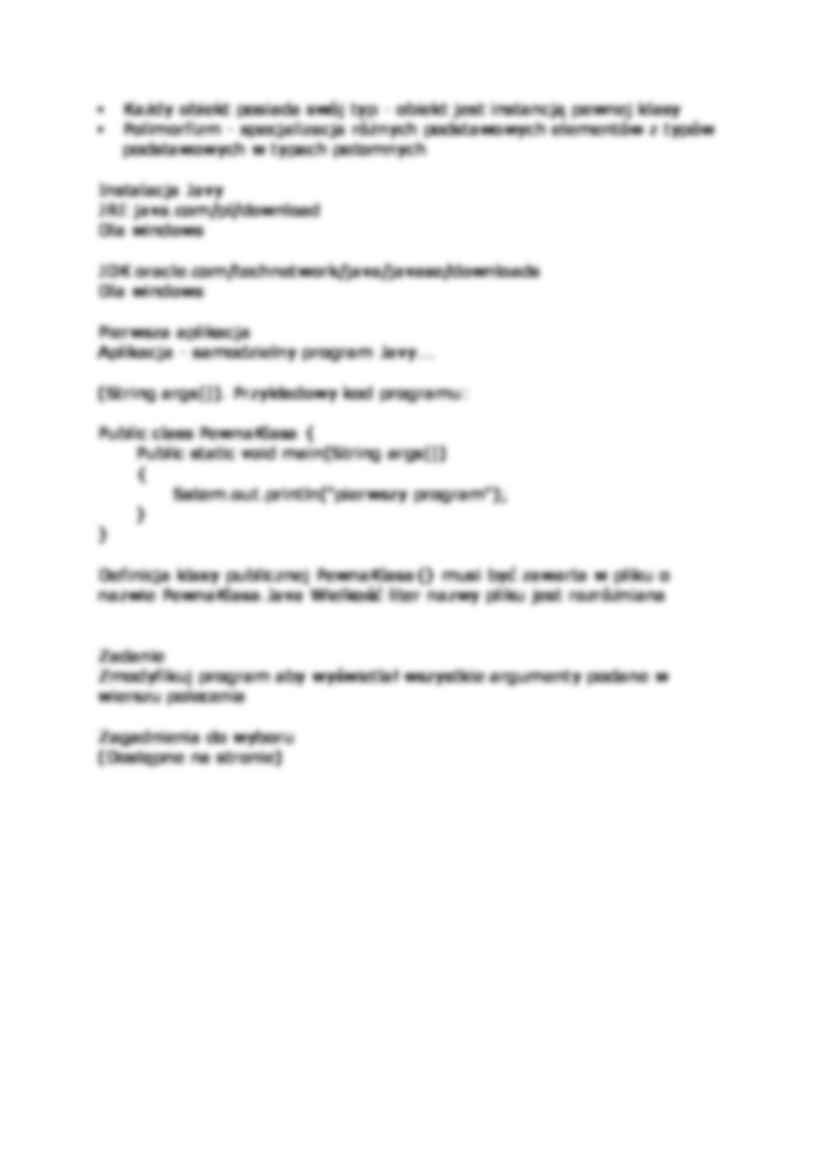 Wykład - Java - cele - strona 2