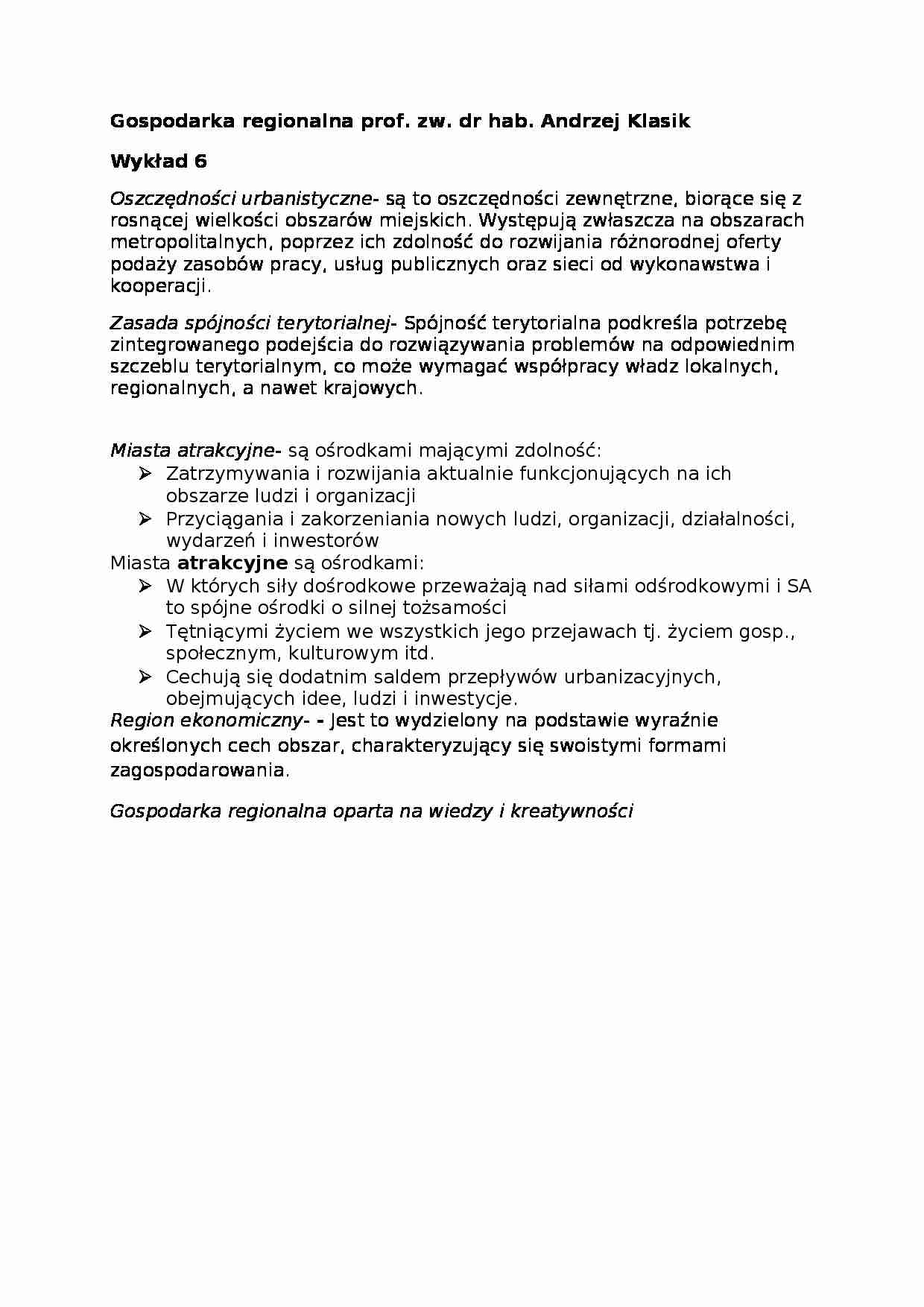 Wykład - Oszczędności urbanistyczne - strona 1