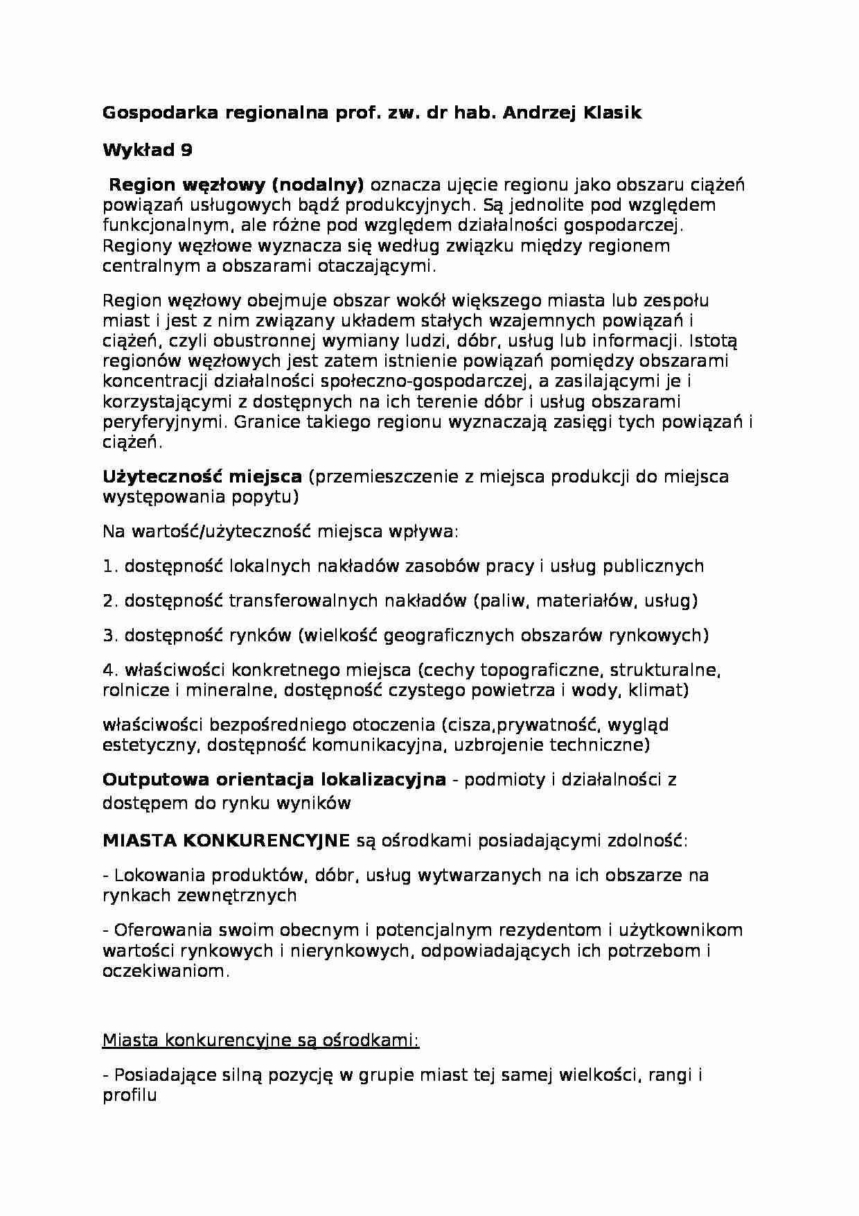 Wykład - Region węzłowy (nodalny) - strona 1