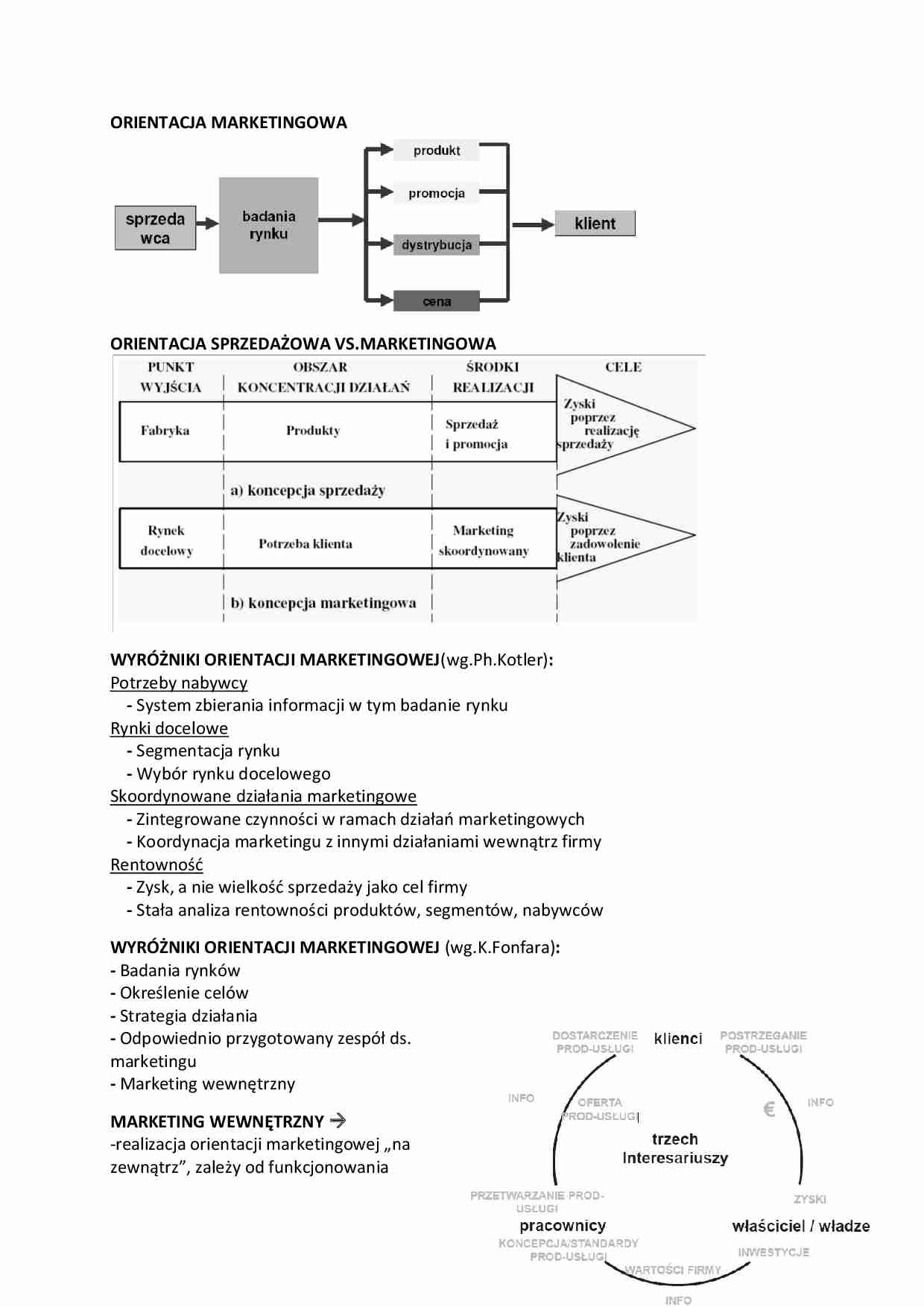 Orientacja marketingowa, proces zakupu - wykład - strona 1