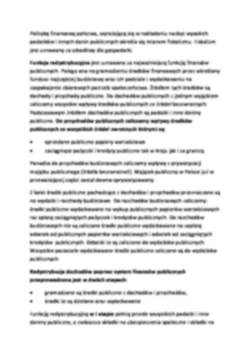 Funkcje finansów publicznych - wykład - strona 2
