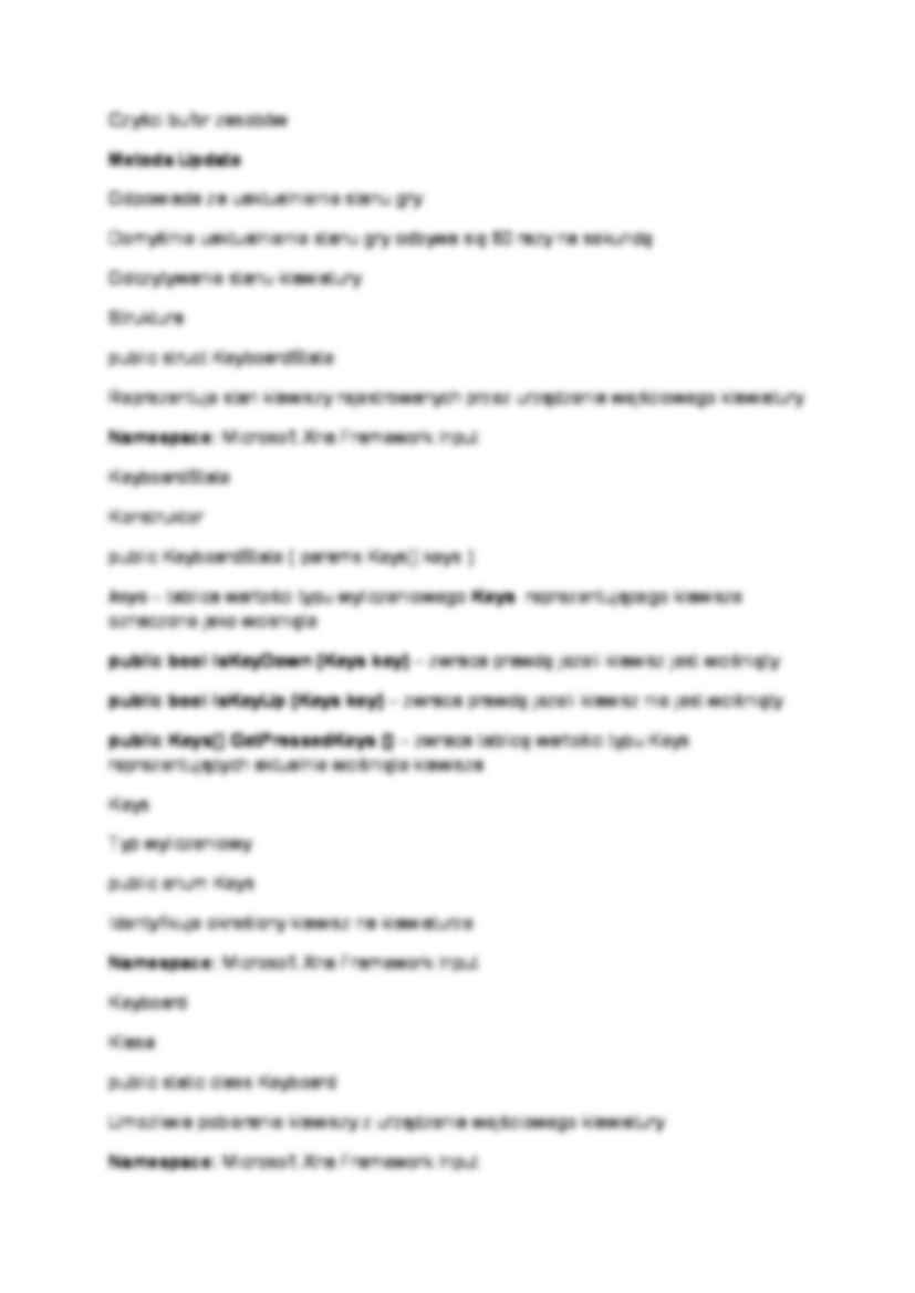 Wykład - XNA Software Development Kit - strona 3