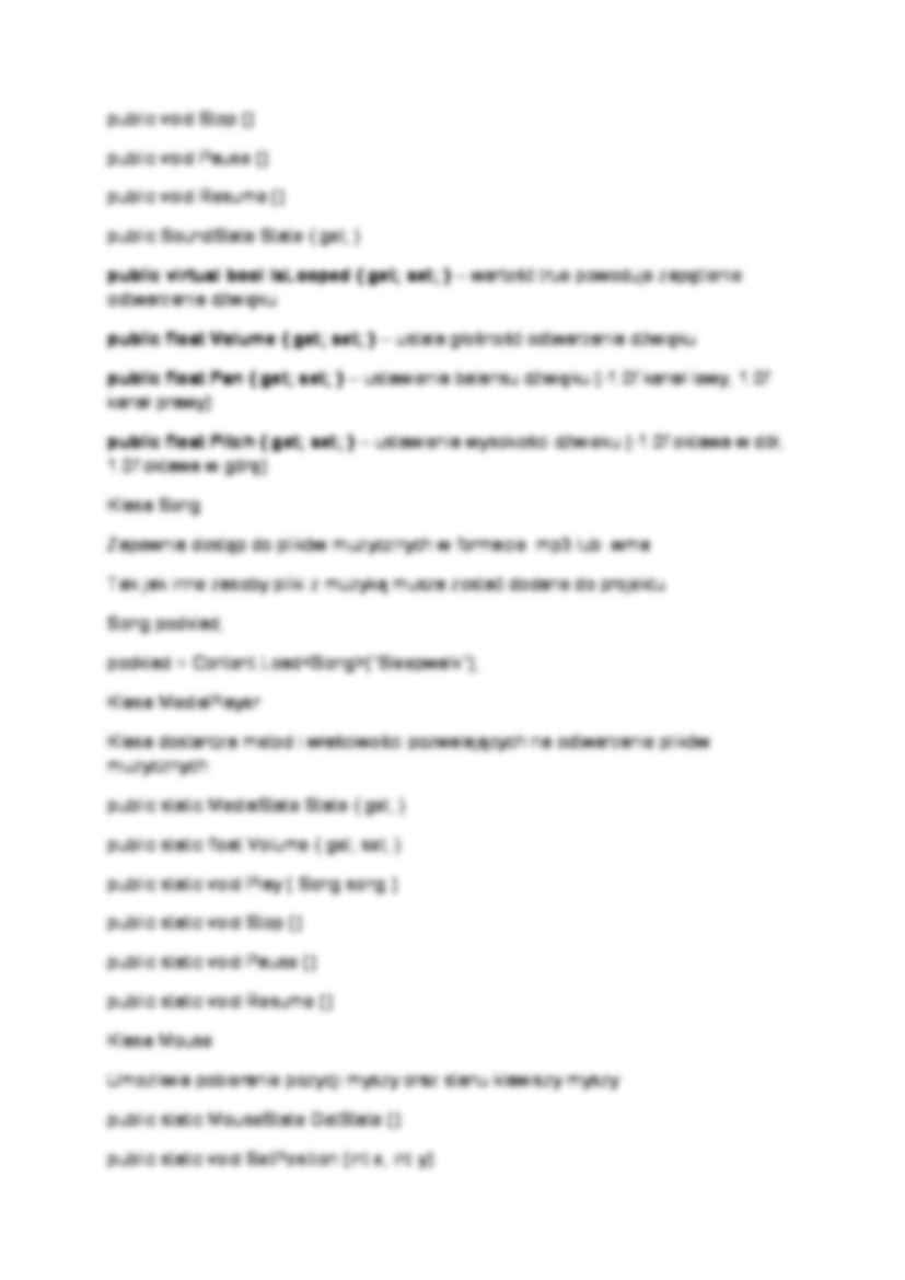 Wykład - XNA Software Development Kit - strona 2