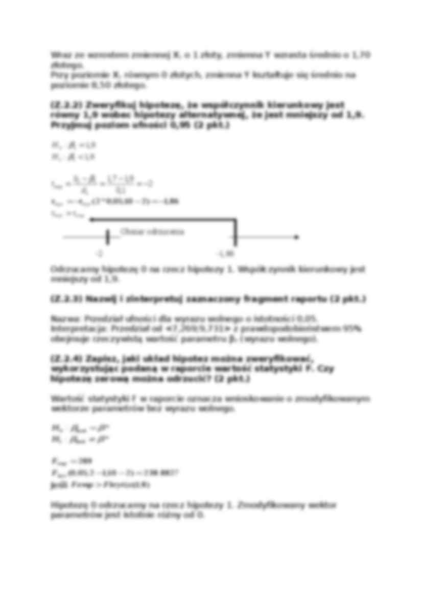  Ekonometria -  Zadania 1. - strona 2