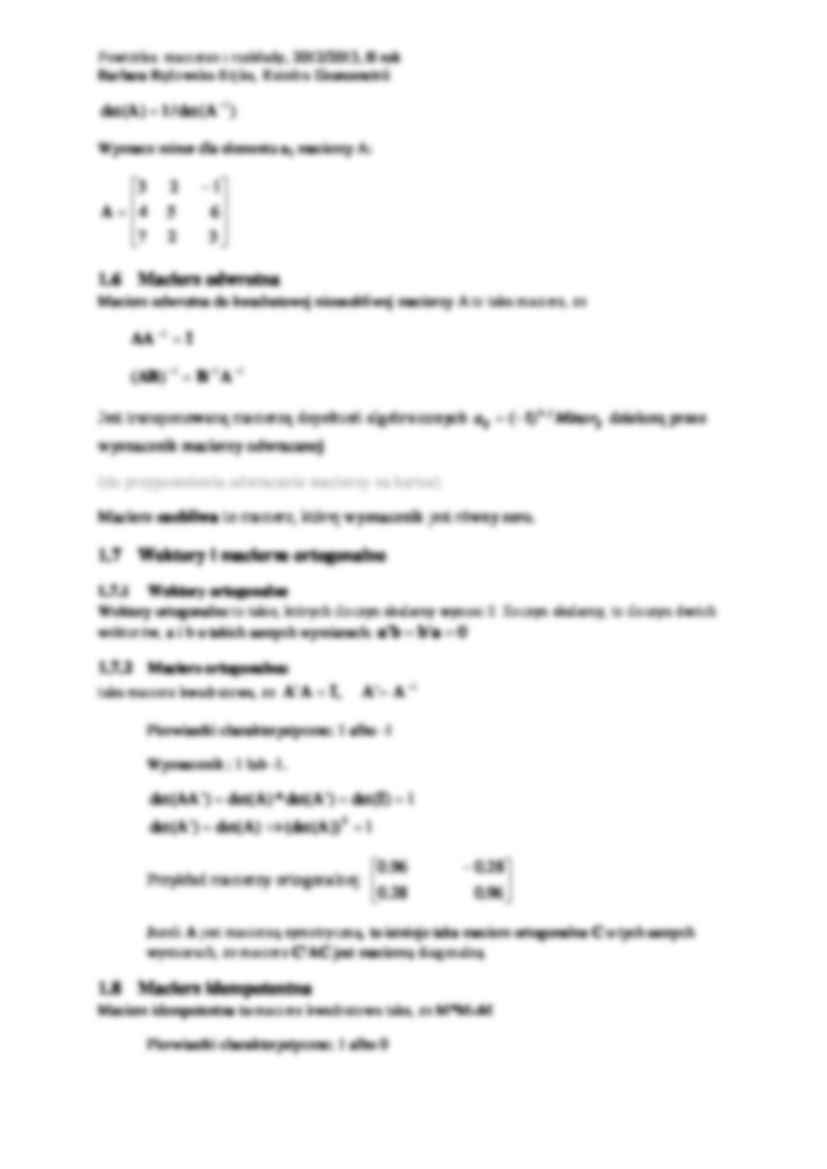 Ekonometria - Macierze - omówienie - strona 2
