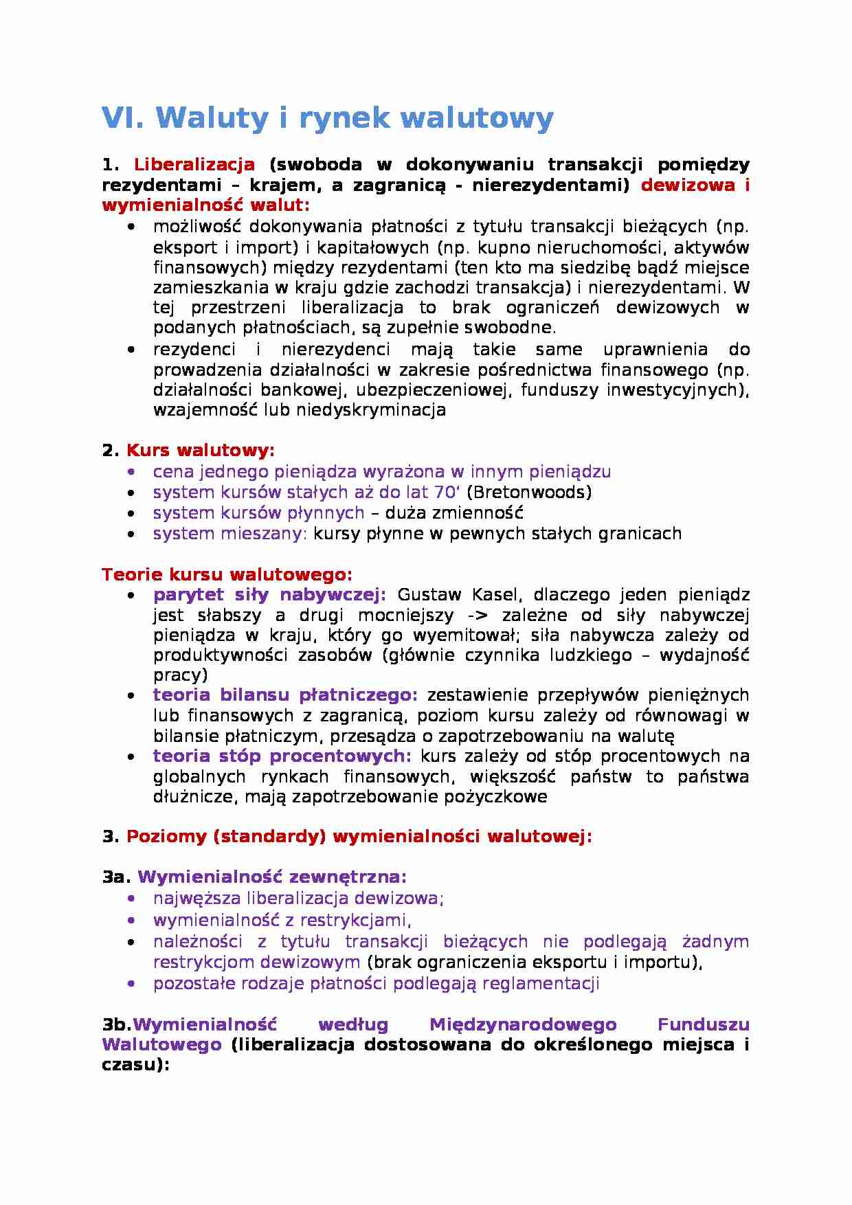 Finanse - Waluty i rynek walutowy - omówienie - strona 1