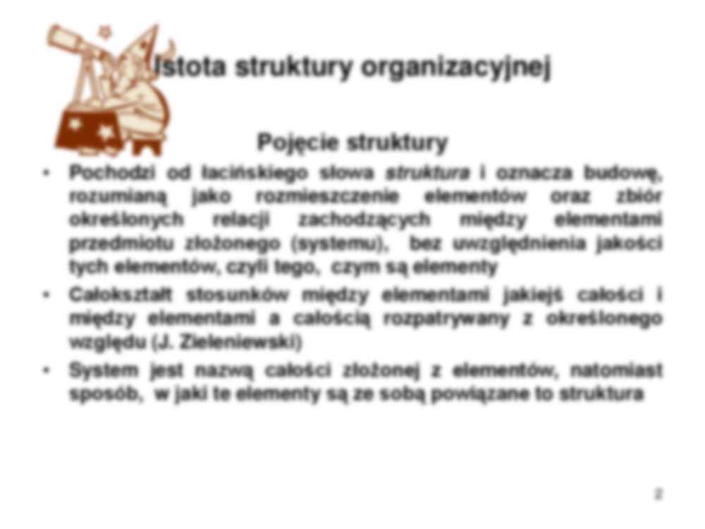  Budowa wewnętrzna organizacji struktura organizacyjna instytucji - omówienie - strona 2