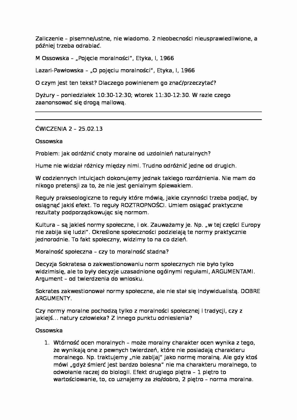  Etyka komunikacji - ćwiczenia - strona 1