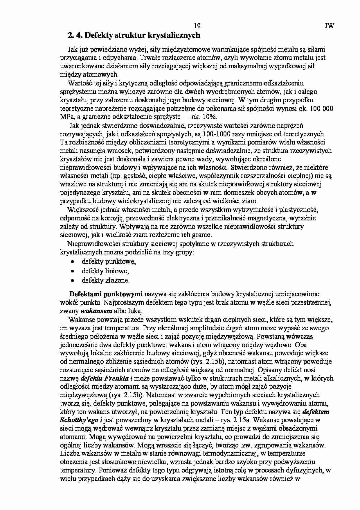 Wykład - Defekty struktur krystalicznych - strona 1