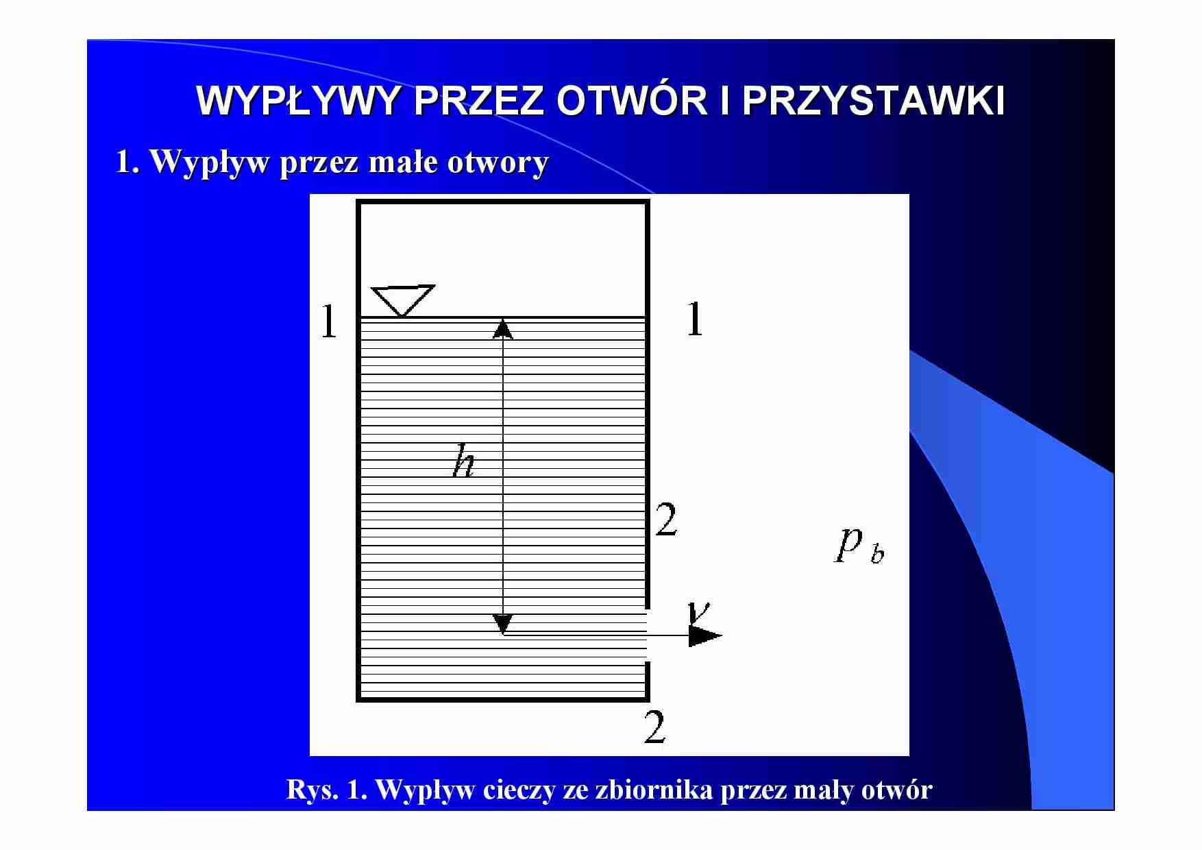 Wykład - wpływy przez otwór i przystawki - strona 1