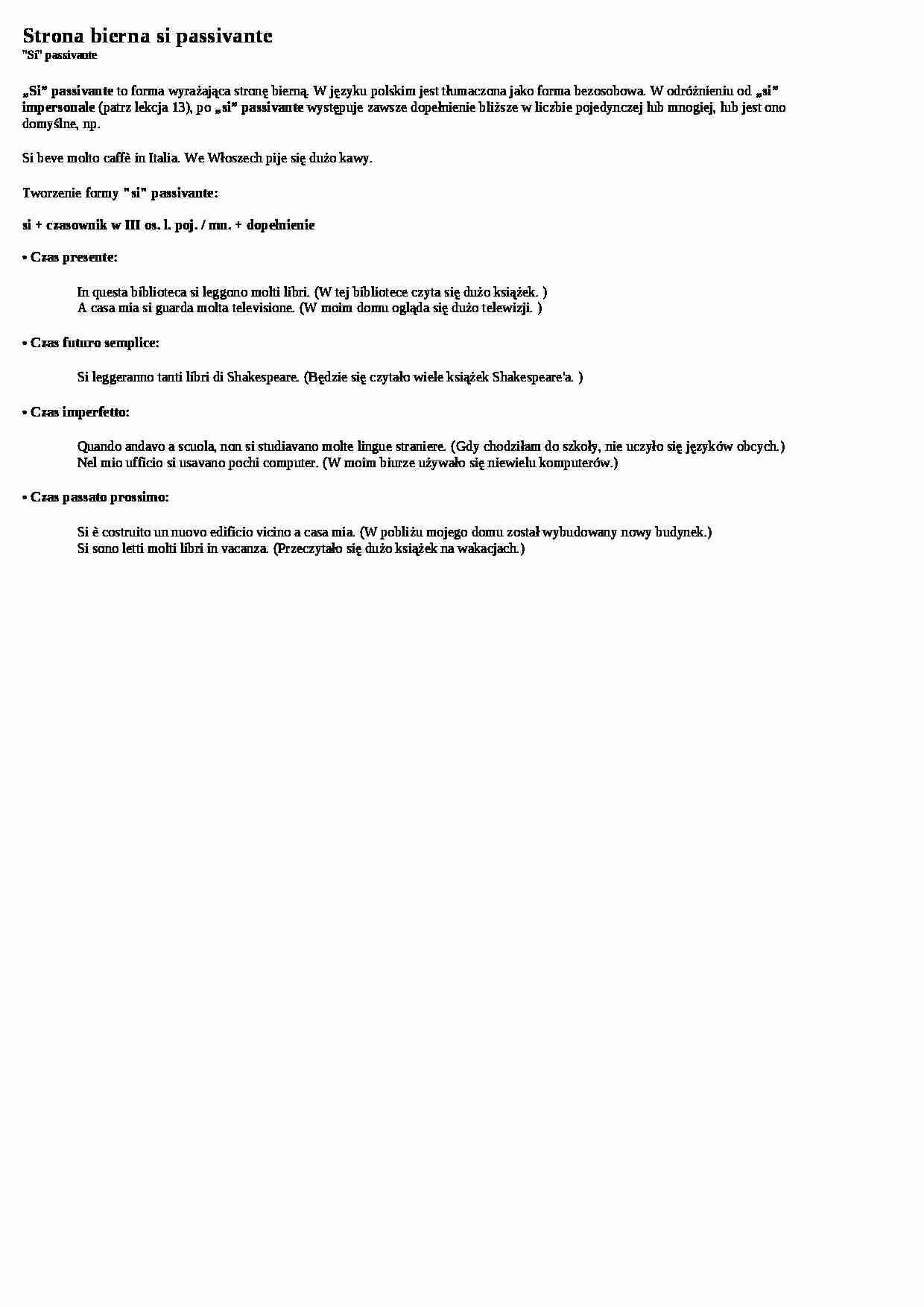 Strona bierna si passivante - wykład - strona 1