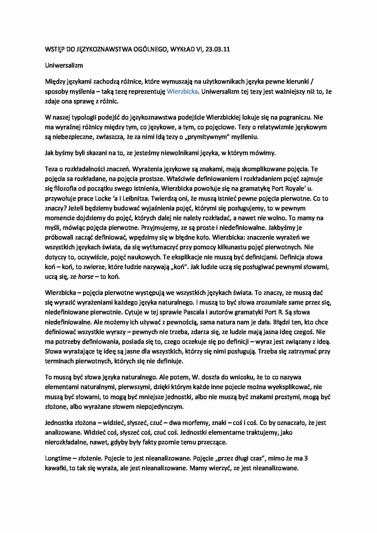 Wykład - Uniwersalizm - strona 1