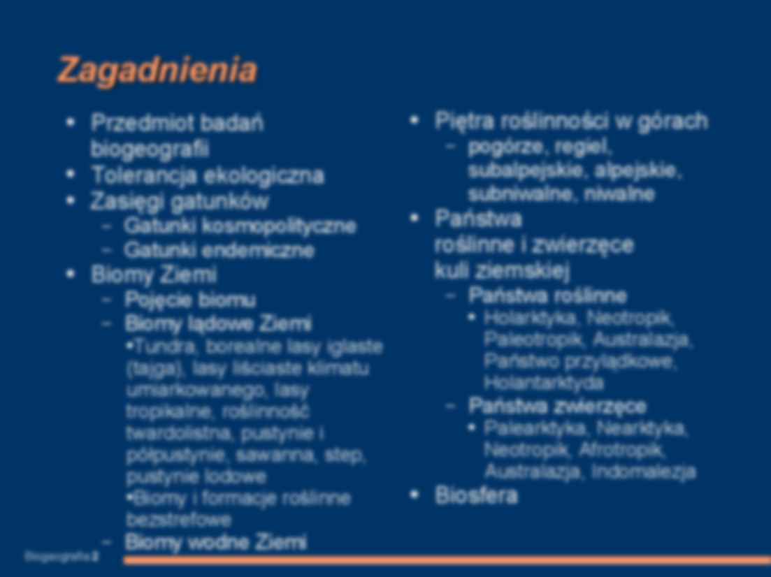 Biogeografia - wykład - strona 2