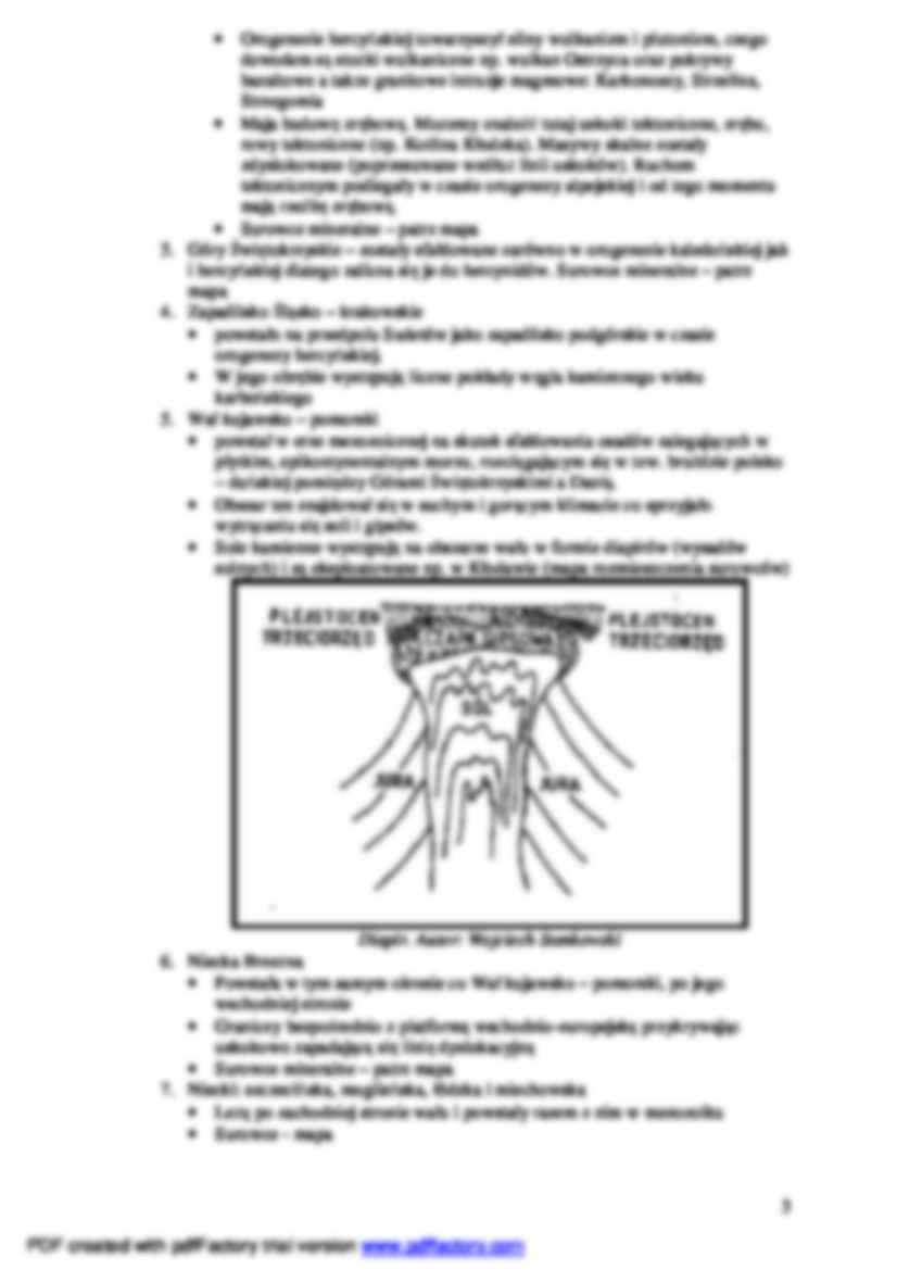 Budowa geologiczna Polski na tle budowy geologicznej Europy - wykład - strona 3