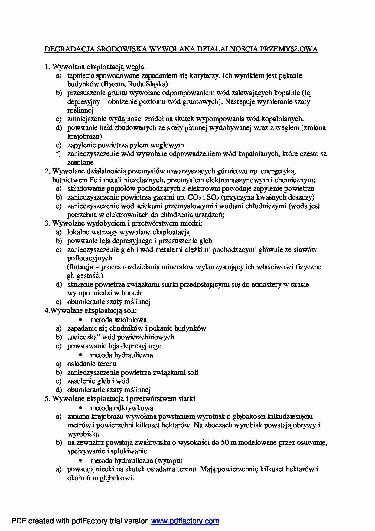 Degradacja środowiska - wykład - strona 1