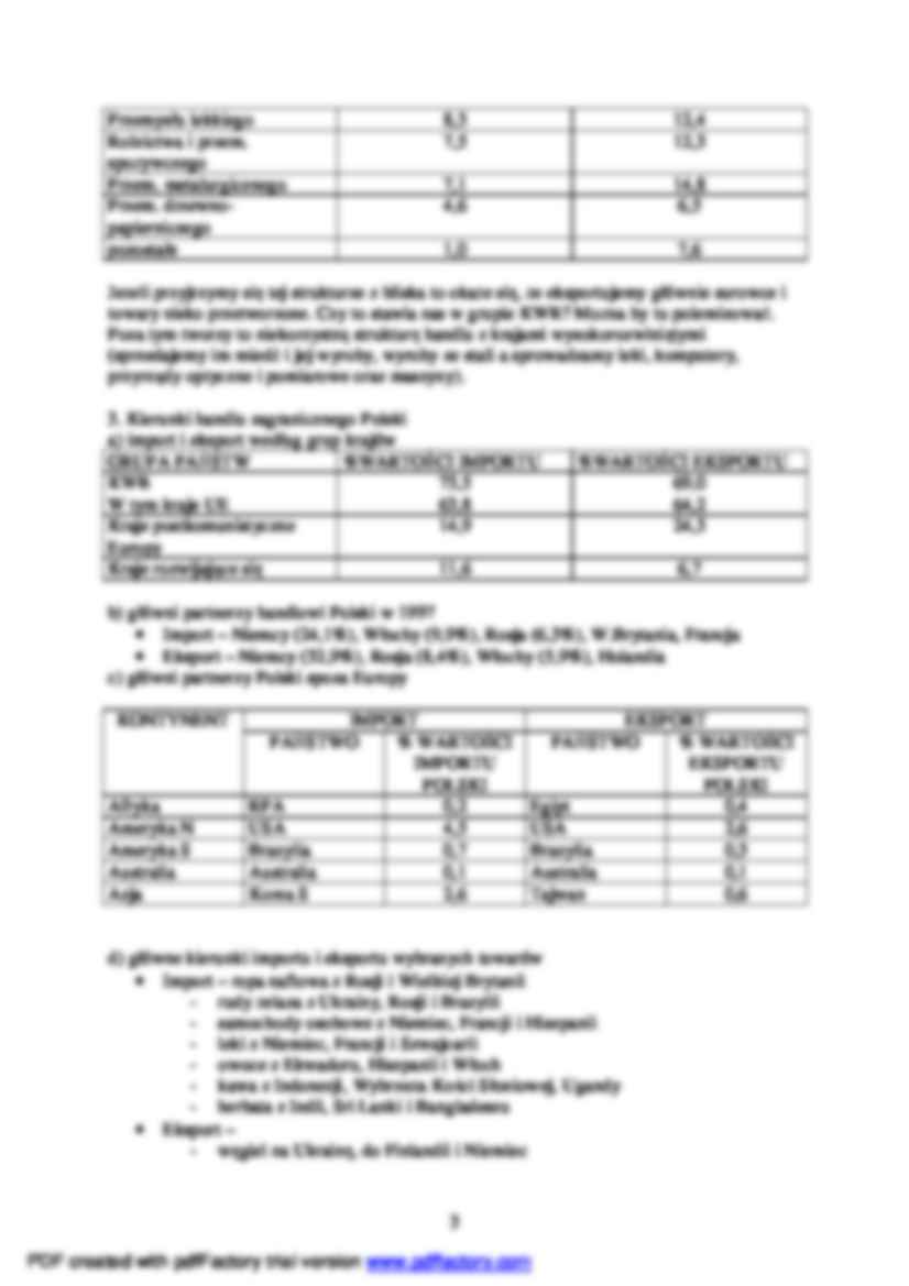 Handel międzynarodowy w Polsce - wykład - strona 3