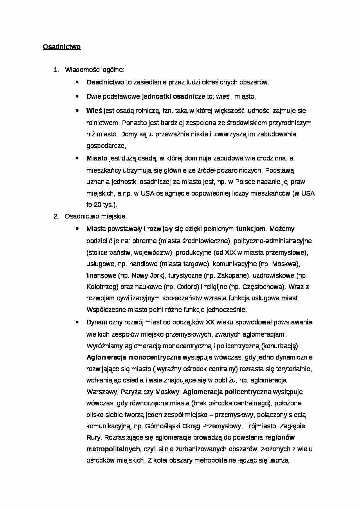 Osadnictwo - wykład - strona 1