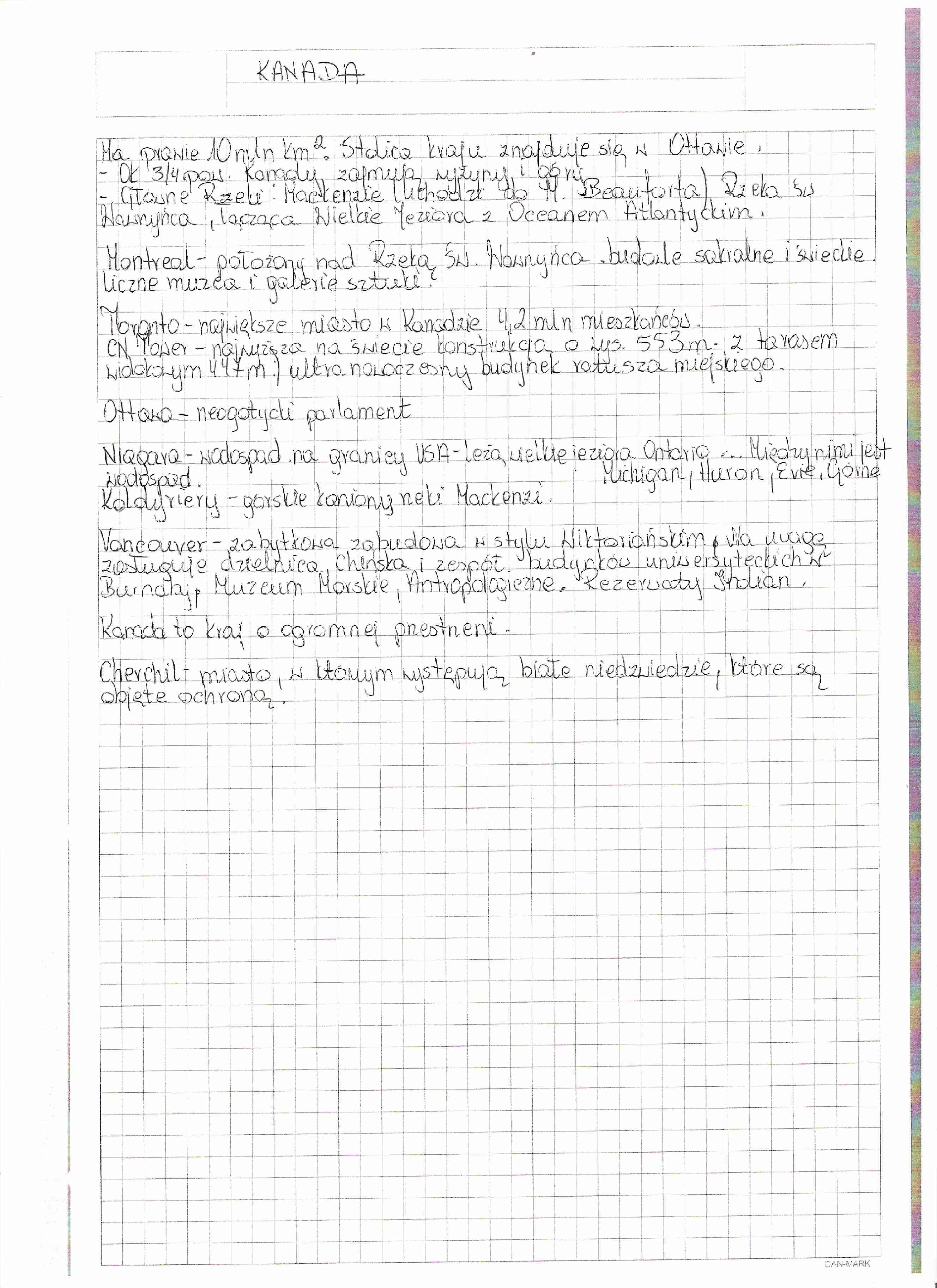 kanada opis geograficzny ćwiczenia - strona 1