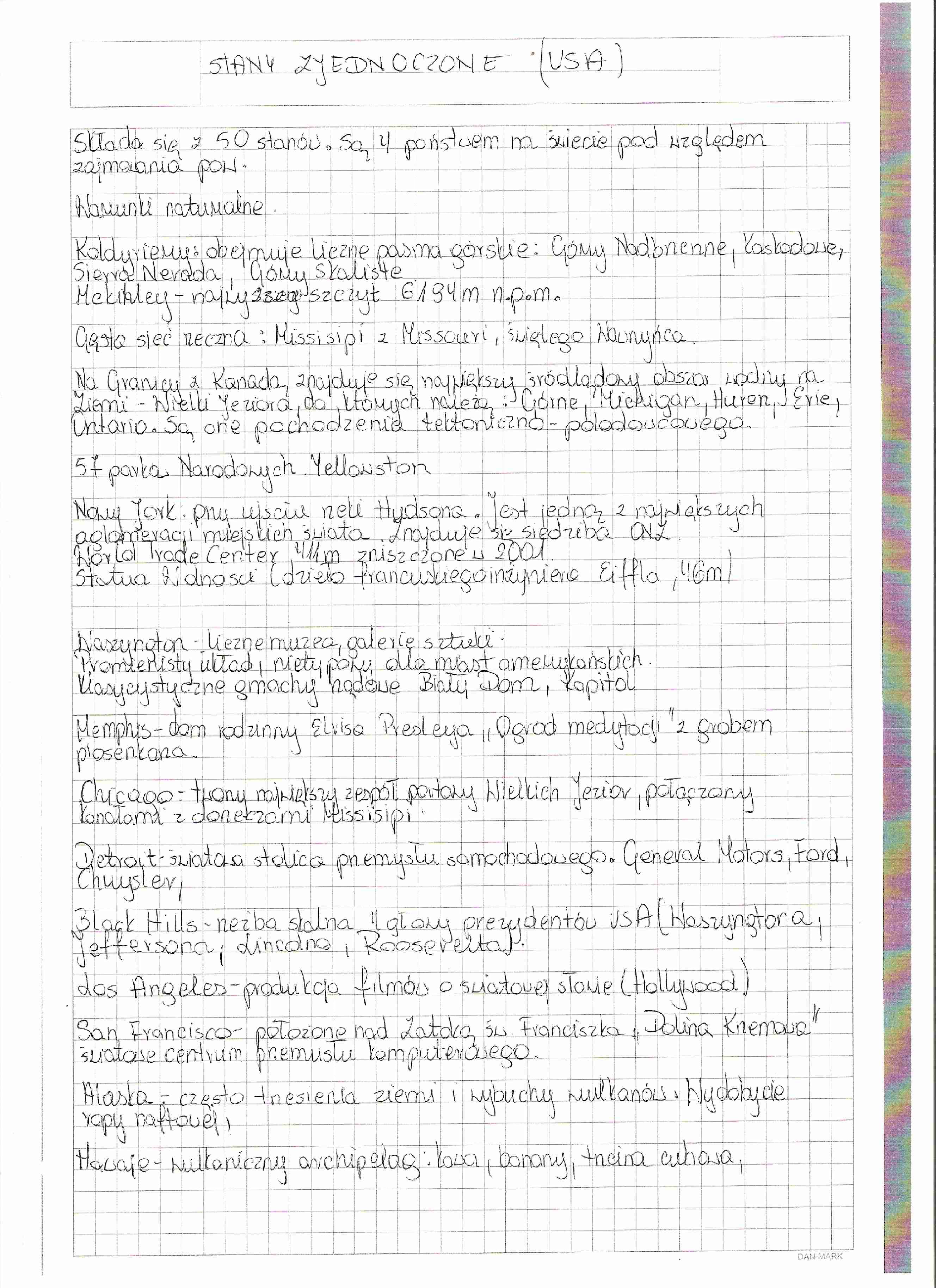 stany zjednoczone opis geografinczy ćwiczenia - strona 1