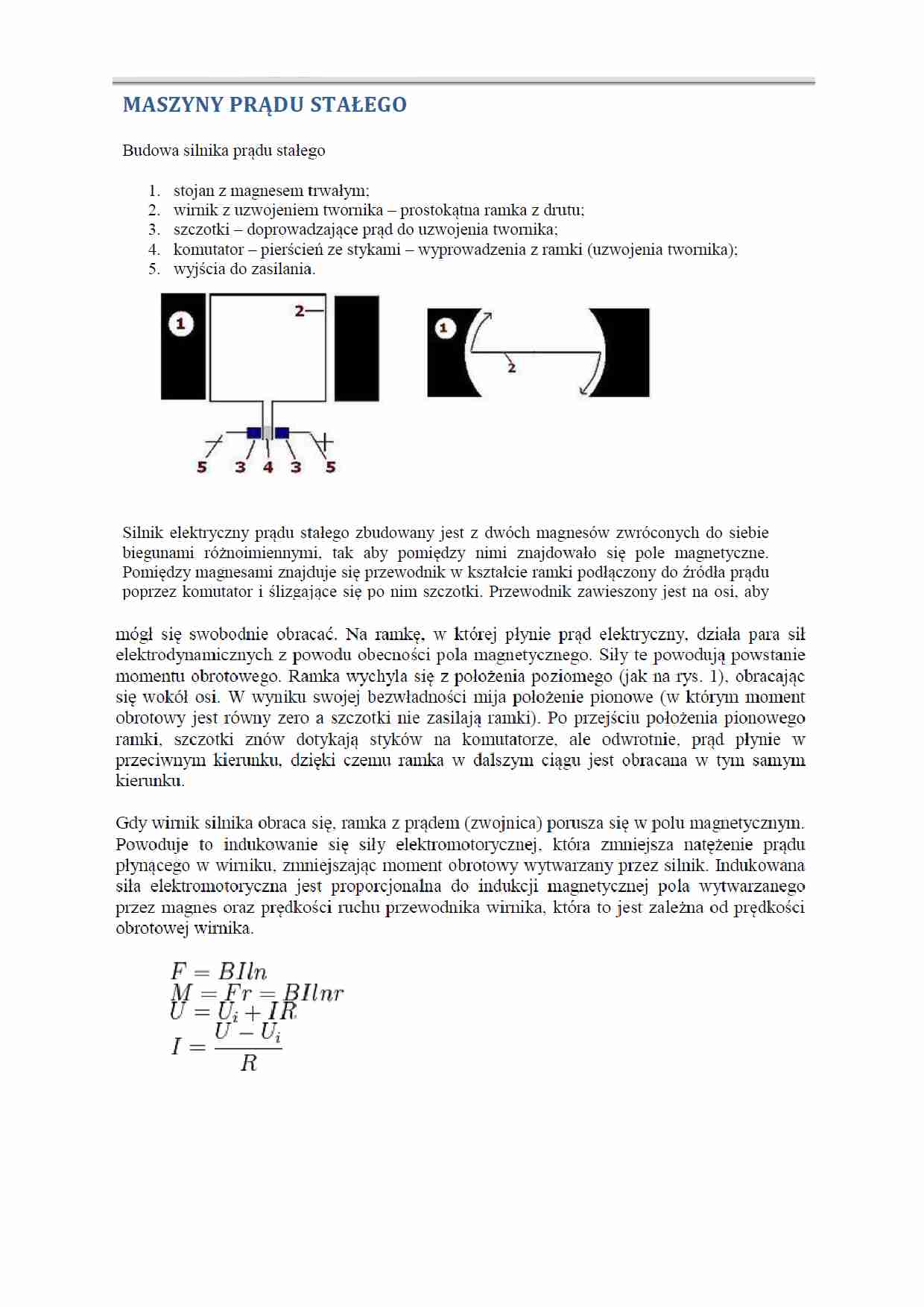 Maszyny prądu stałego - omówienie - strona 1